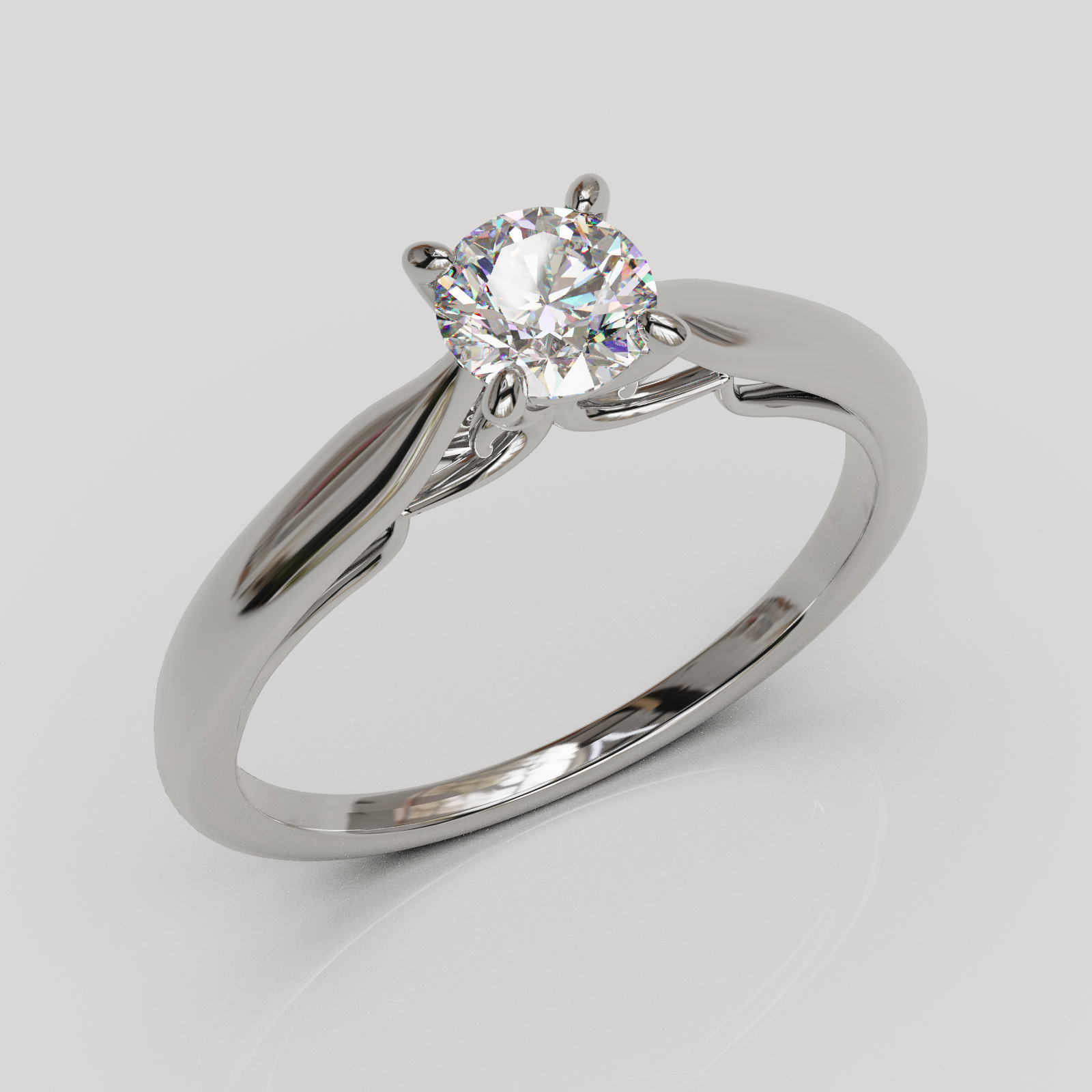 Anillo de compromiso Darel con cuerpo catedral