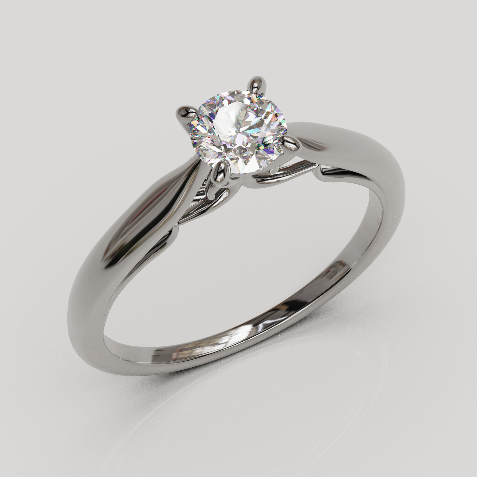 Anillo de compromiso Darel con cuerpo catedral