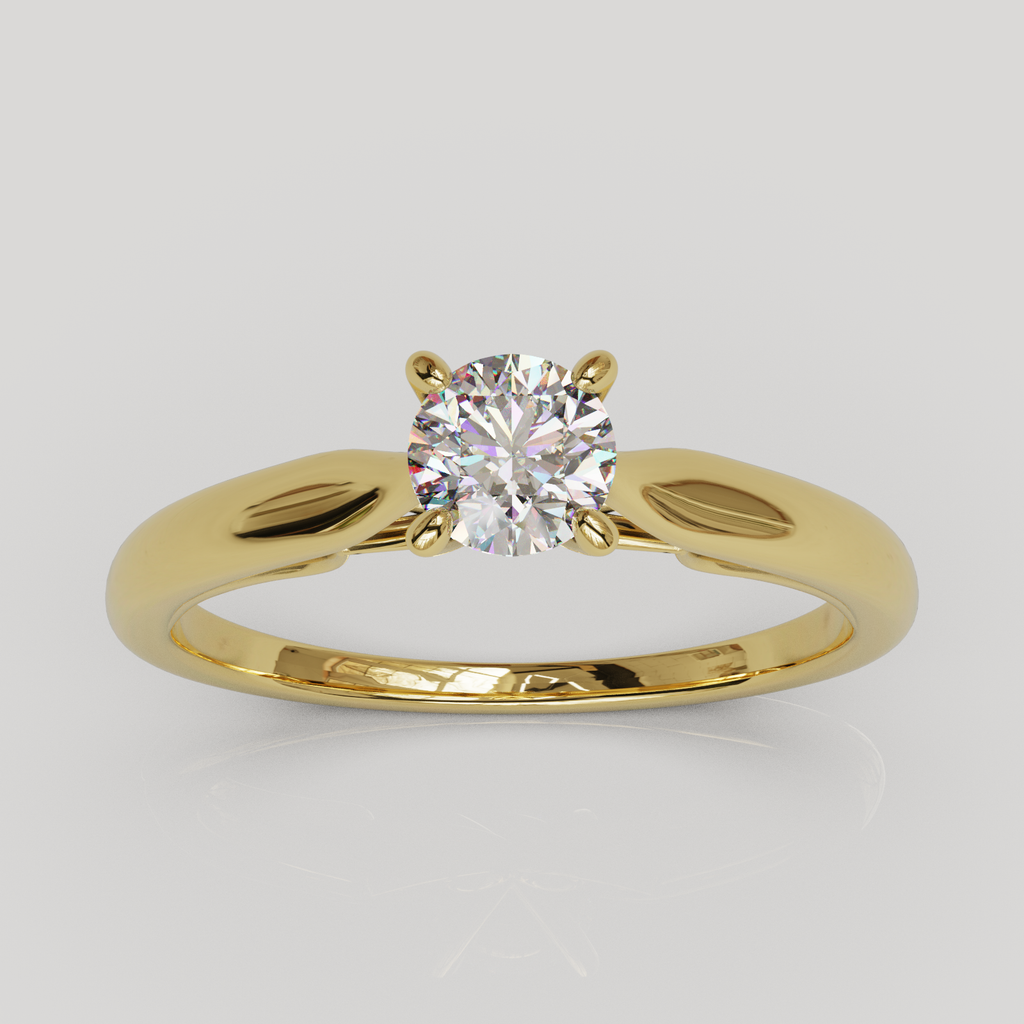 Anillo de compromiso Darel con cuerpo catedral