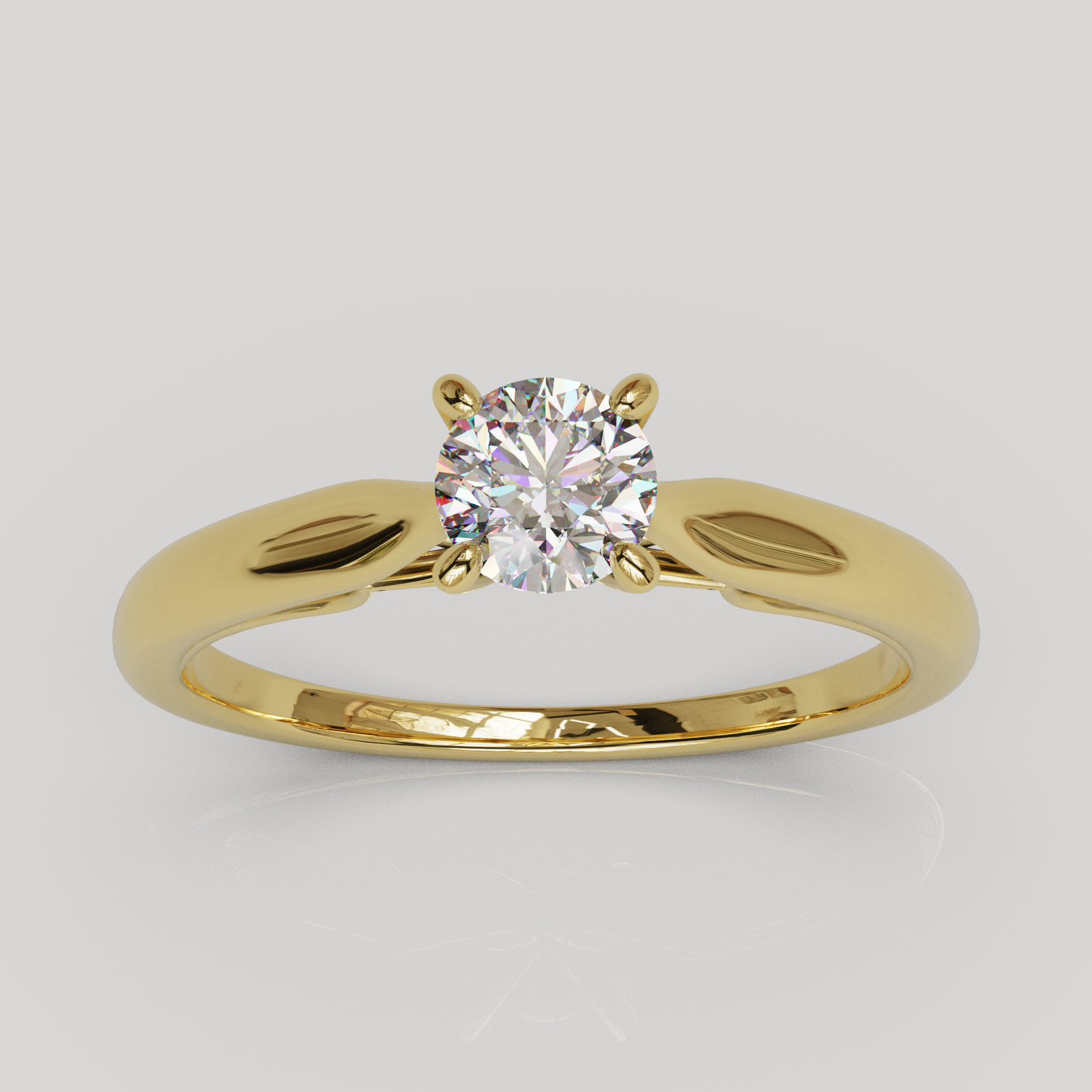 Anillo de compromiso Darel con cuerpo catedral