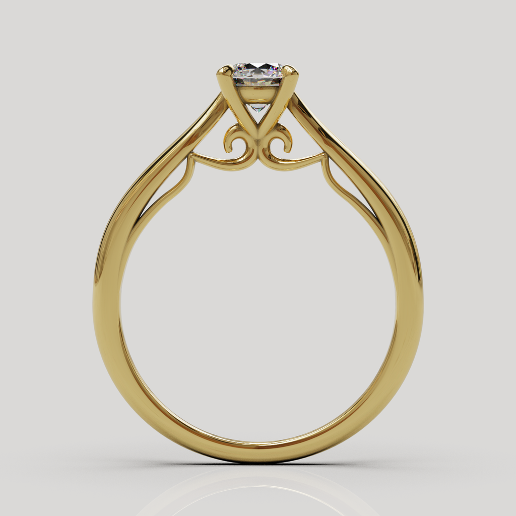 Anillo de compromiso Darel con cuerpo catedral