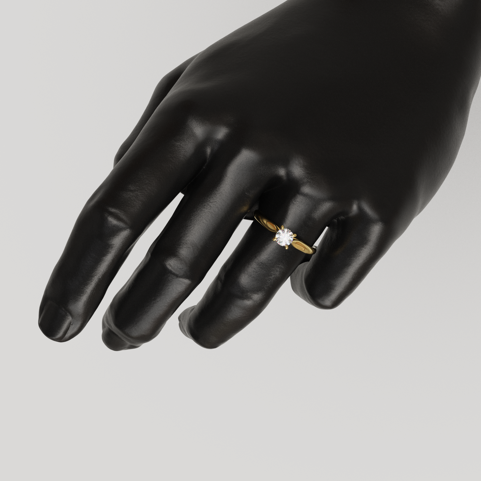 Anillo de compromiso Darel con cuerpo catedral