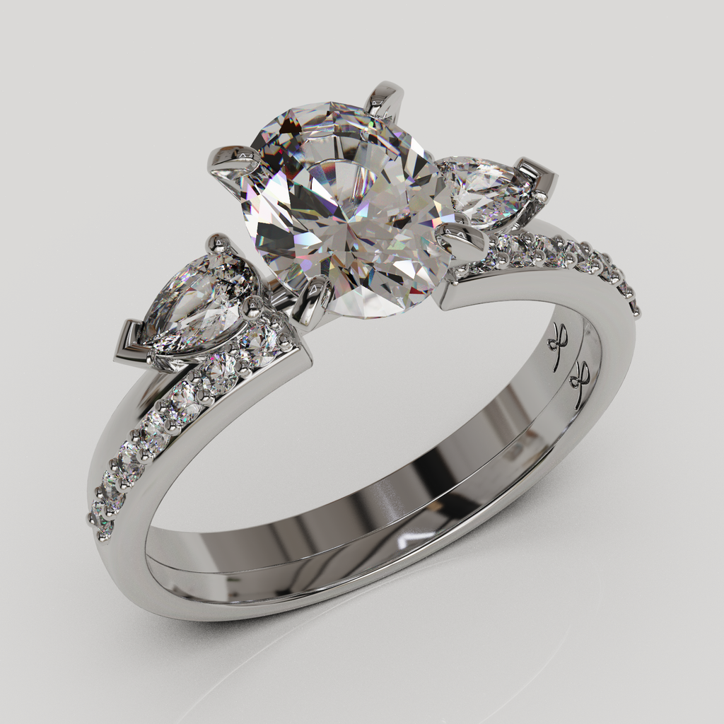 Anillo Alivine oro blanco 18K