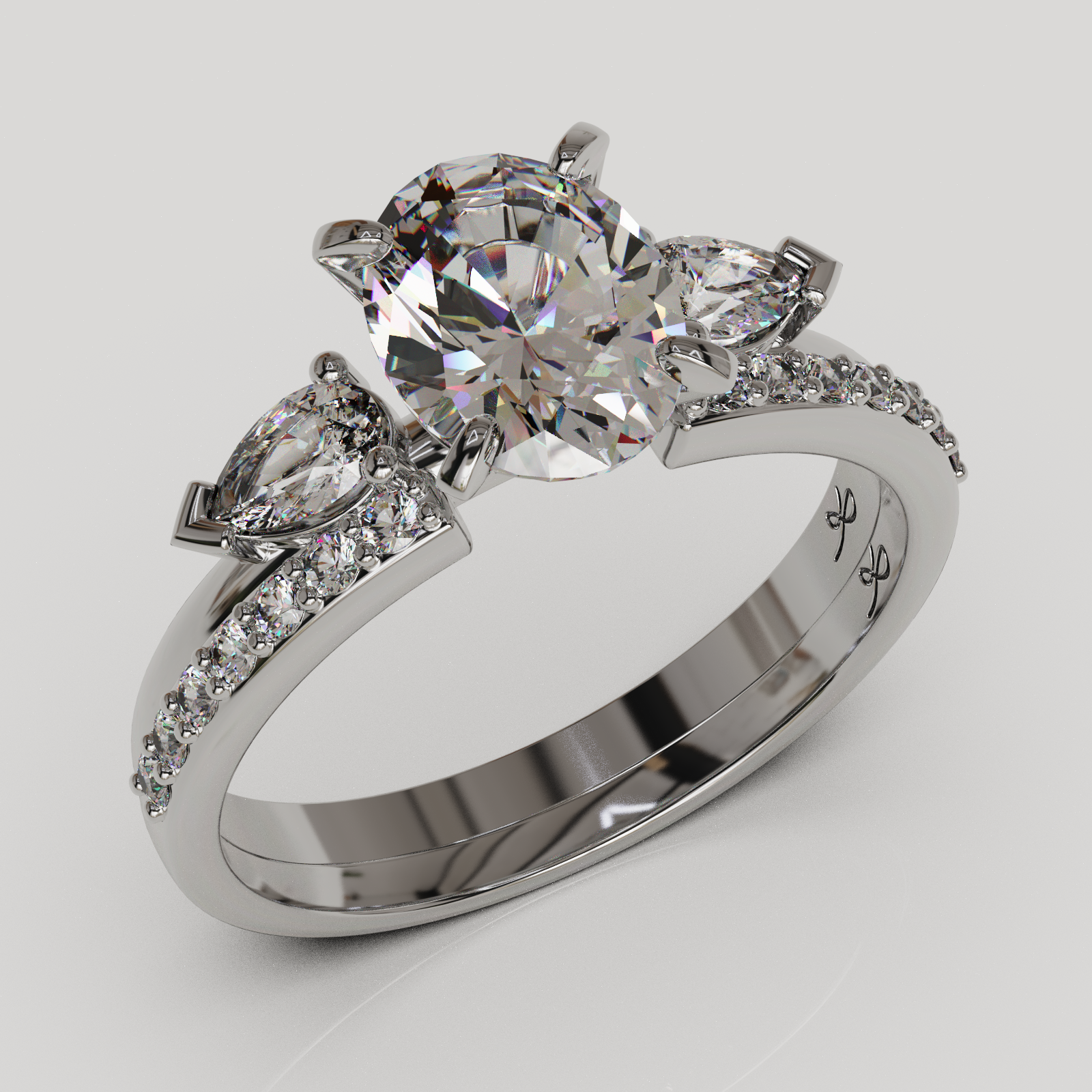 Anillo Alivine oro blanco 18K