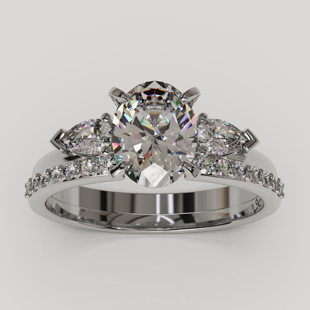 Anillo Alivine oro blanco 18K