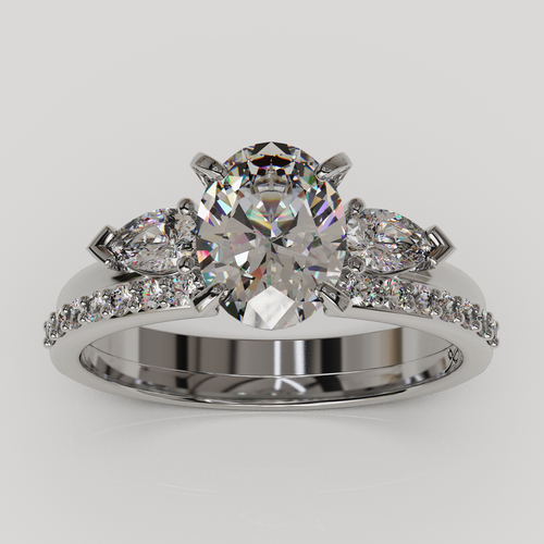 Anillo Alivine oro blanco 18K