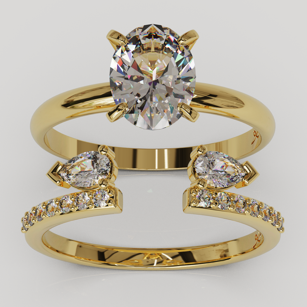 Anillo Alivine oro amarillo 18K