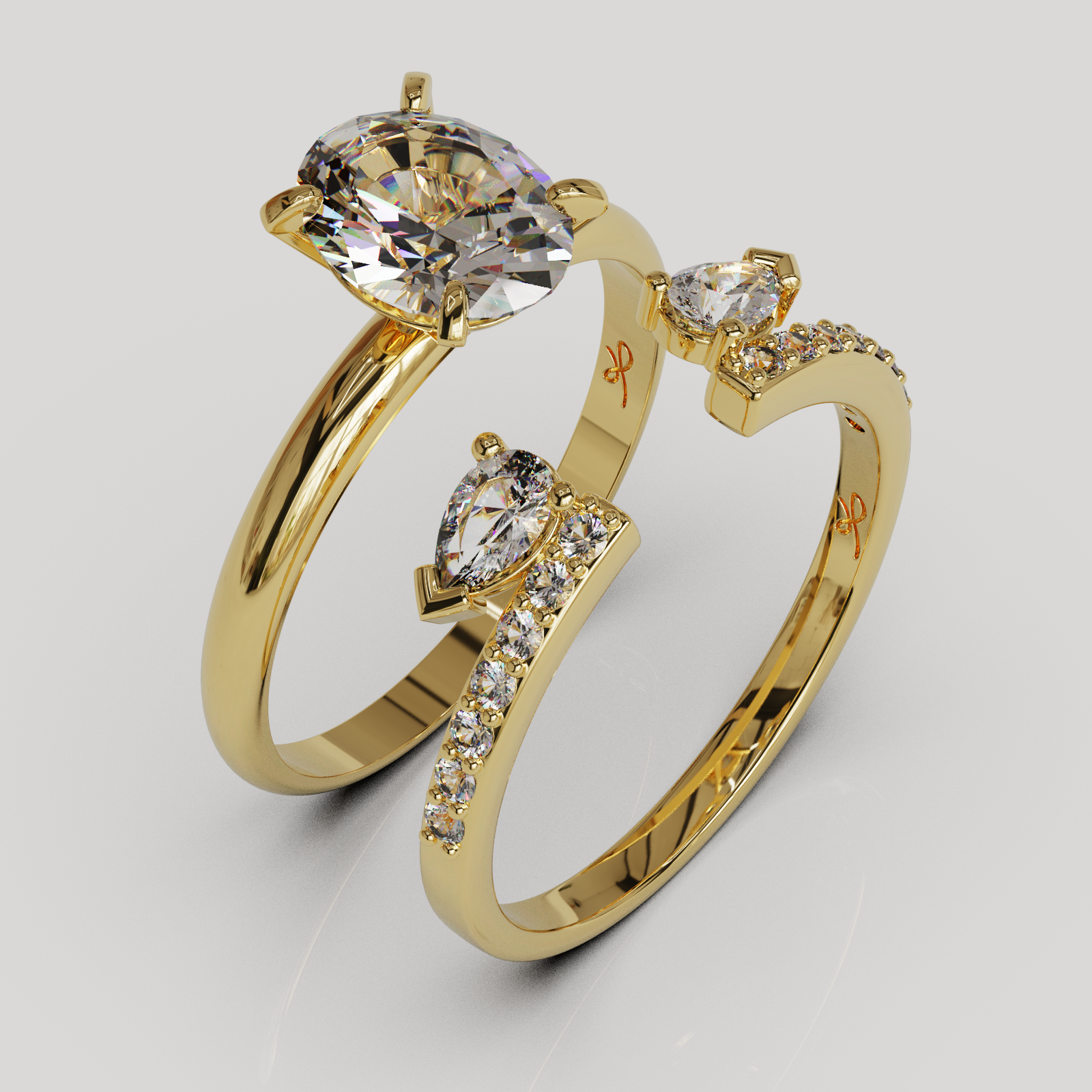 Anillo Alivine oro amarillo 18K