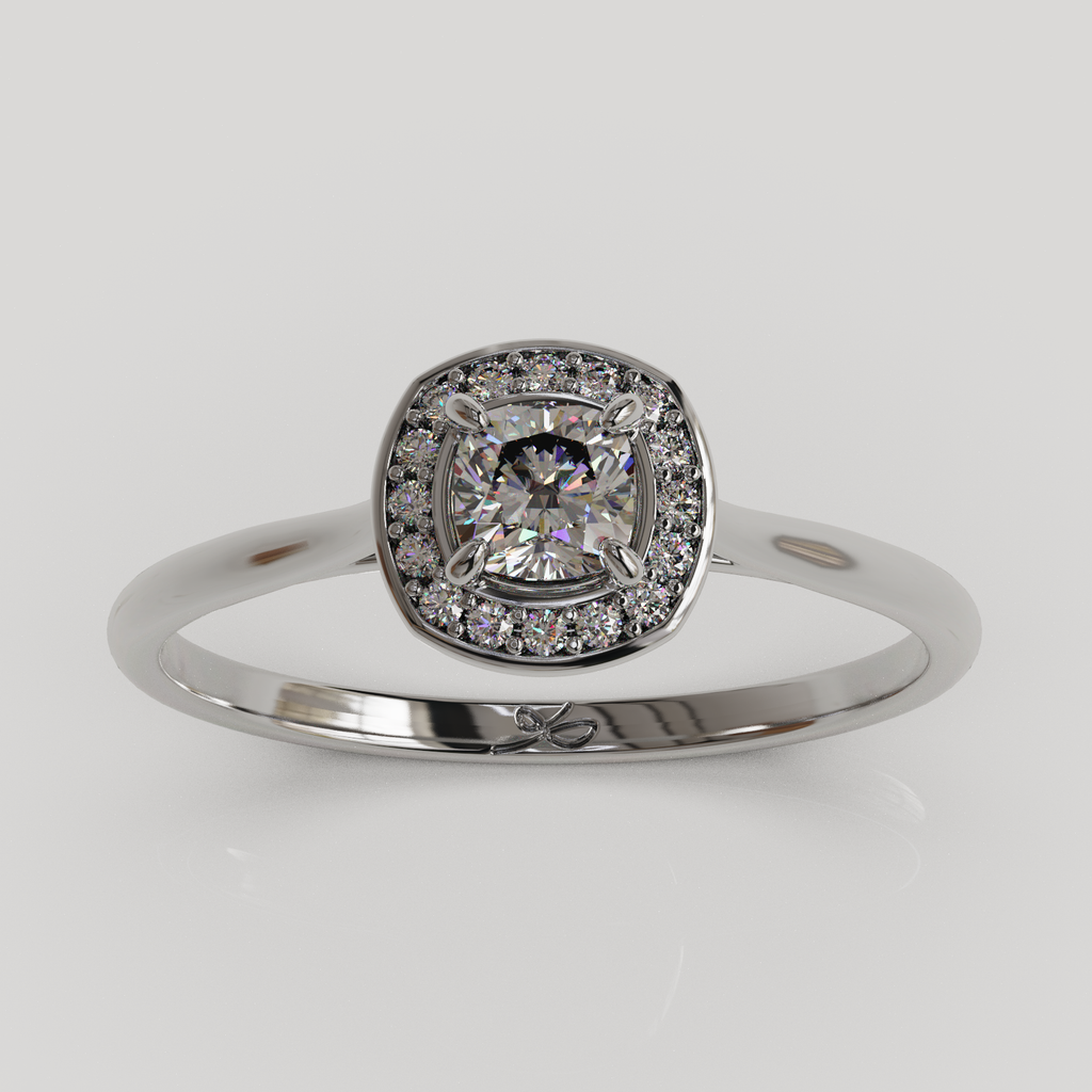 Anillo Halo Seraphin oro blanco 18K