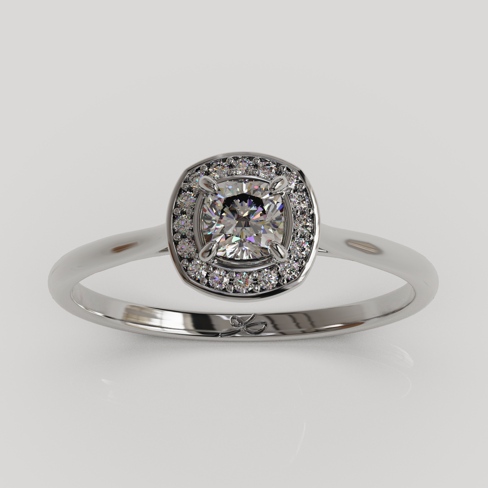 Anillo Halo Seraphin oro blanco 18K