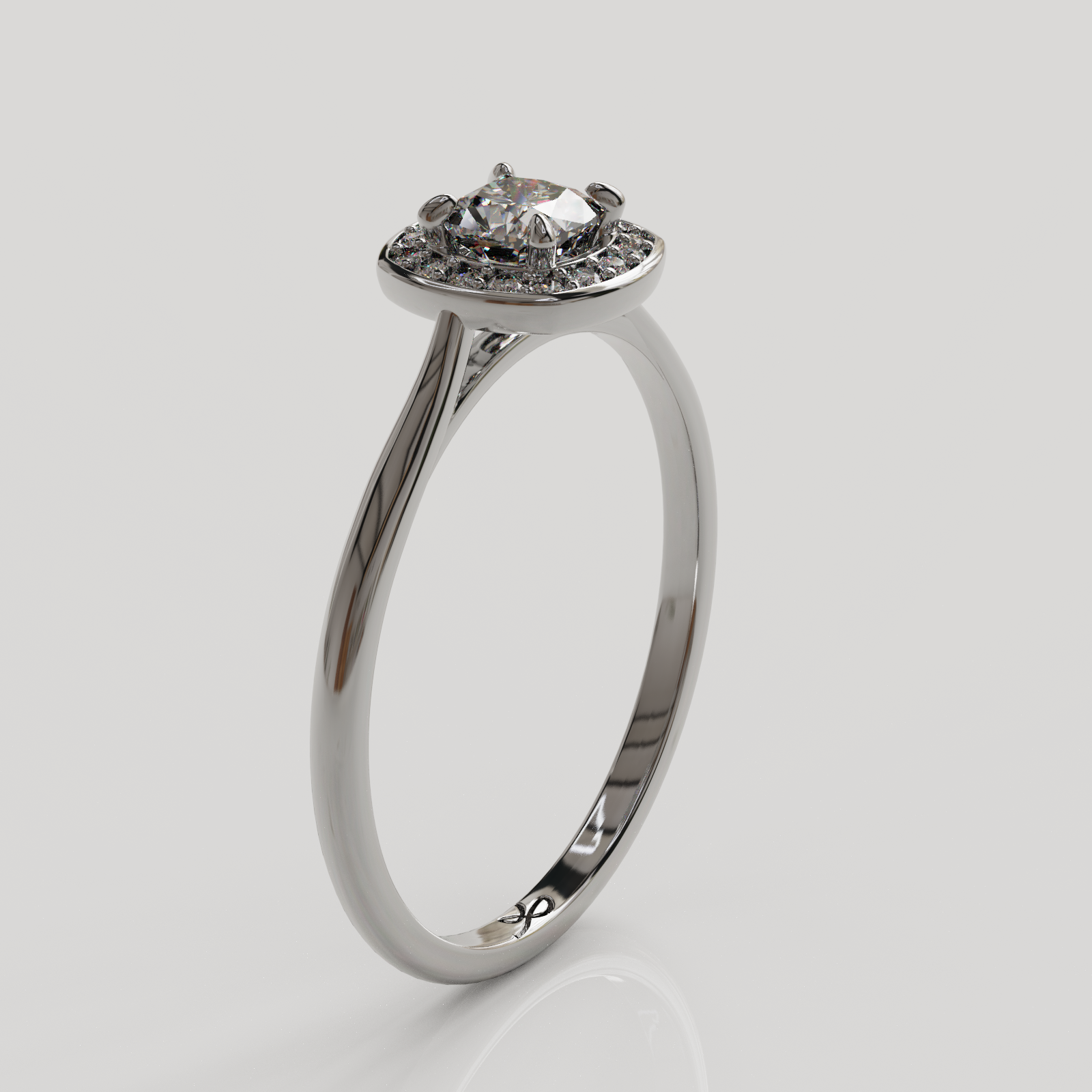 Anillo Halo Seraphin oro blanco 18K