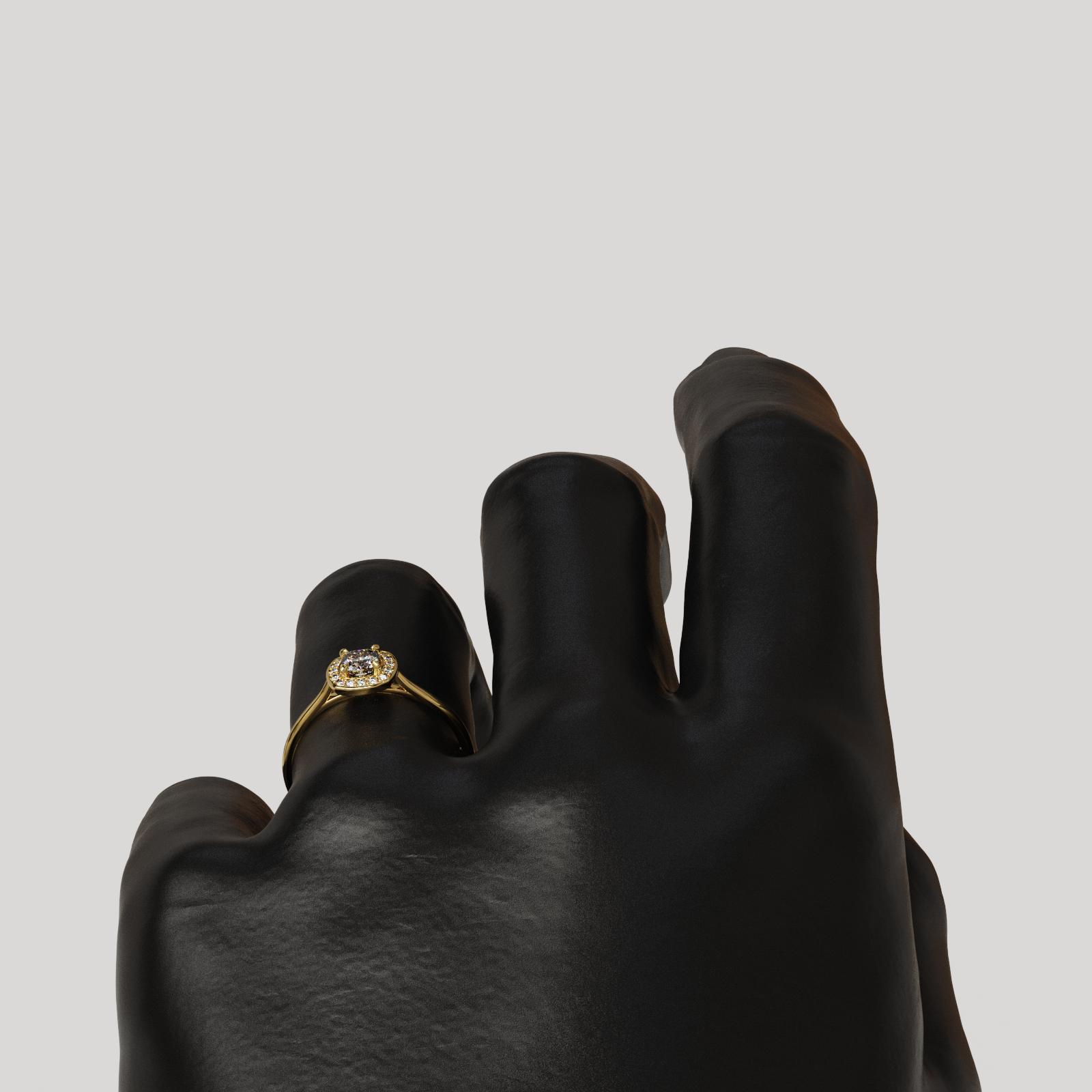 Anillo Halo Seraphin oro amarillo 18K