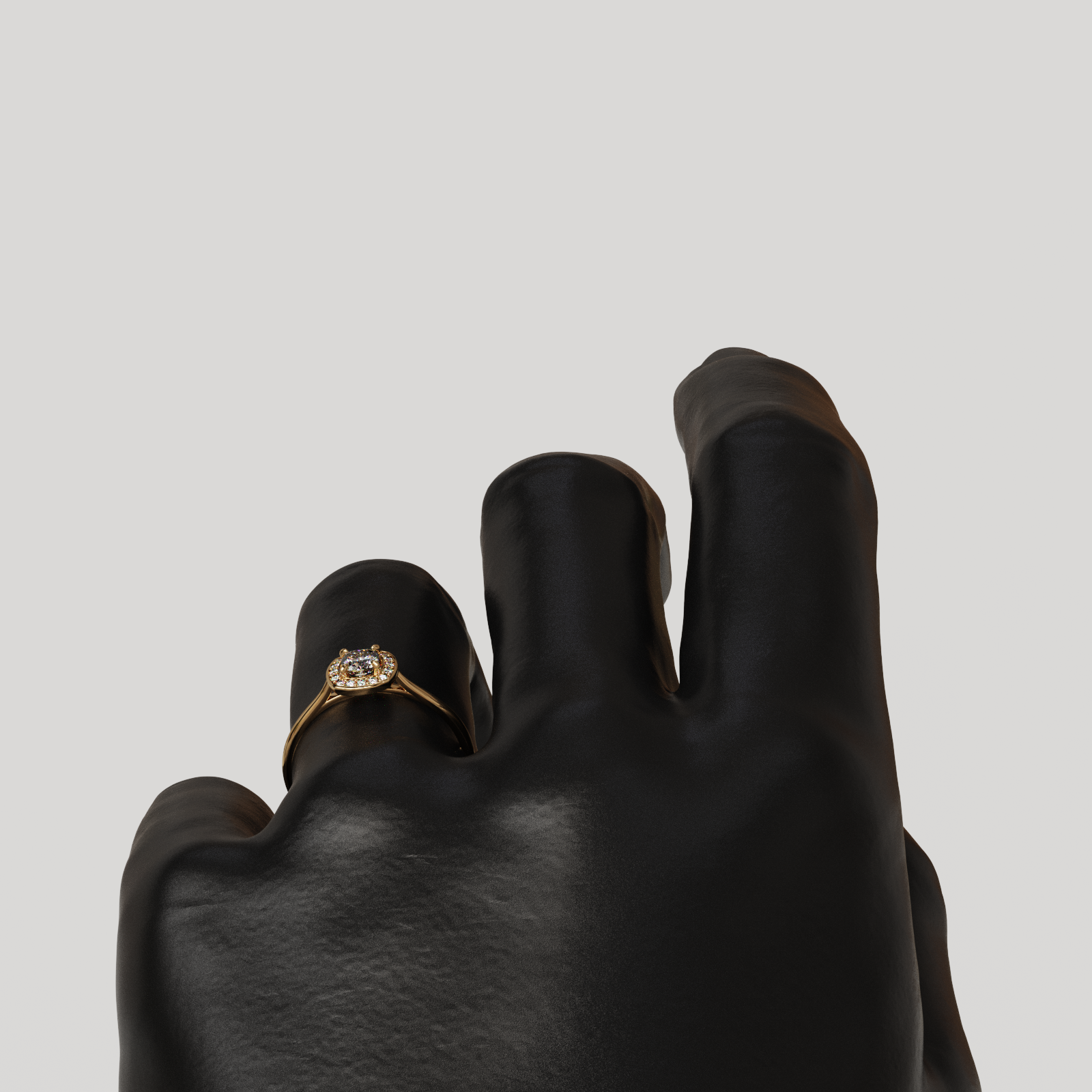 Anillo Halo Seraphin oro rosado 18K