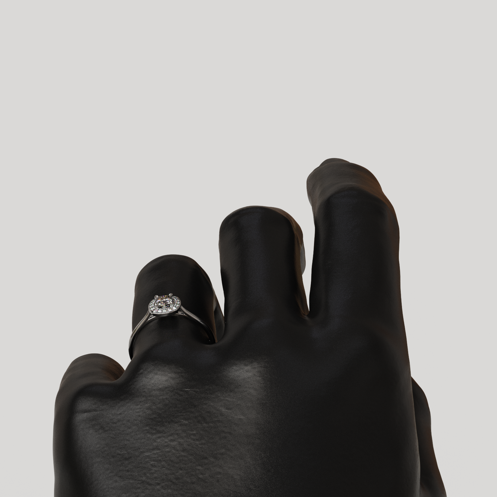 Anillo Halo Seraphin oro blanco 18K