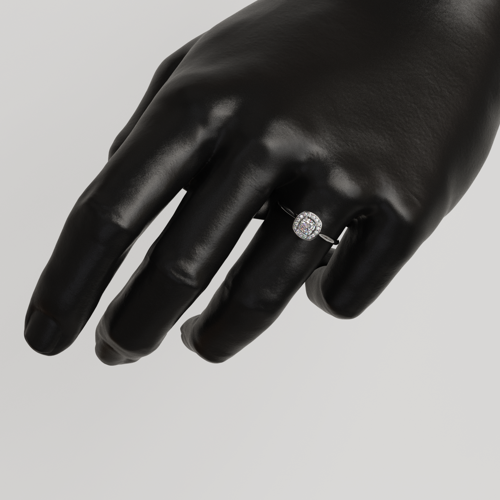 Anillo Halo Seraphin oro blanco 18K