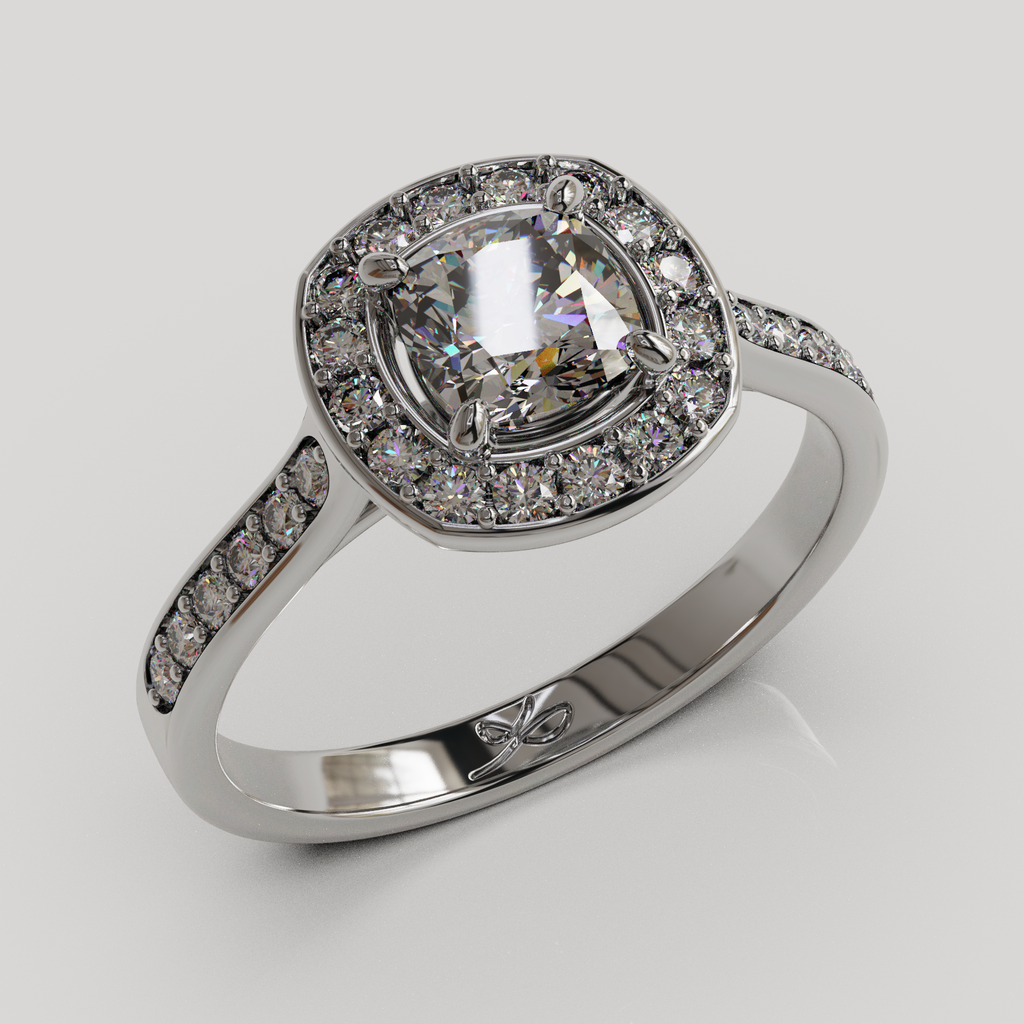 Anillo Halo Eterna plata