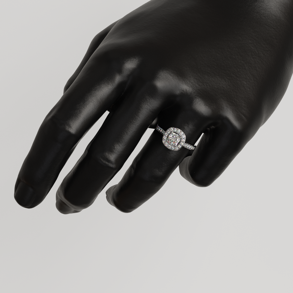 Anillo Halo Eterna plata