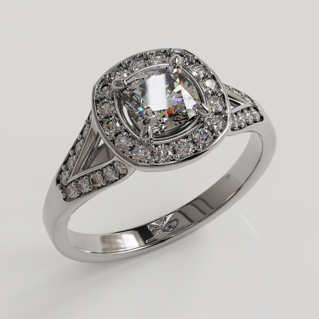 Anillo Halo Royal plata