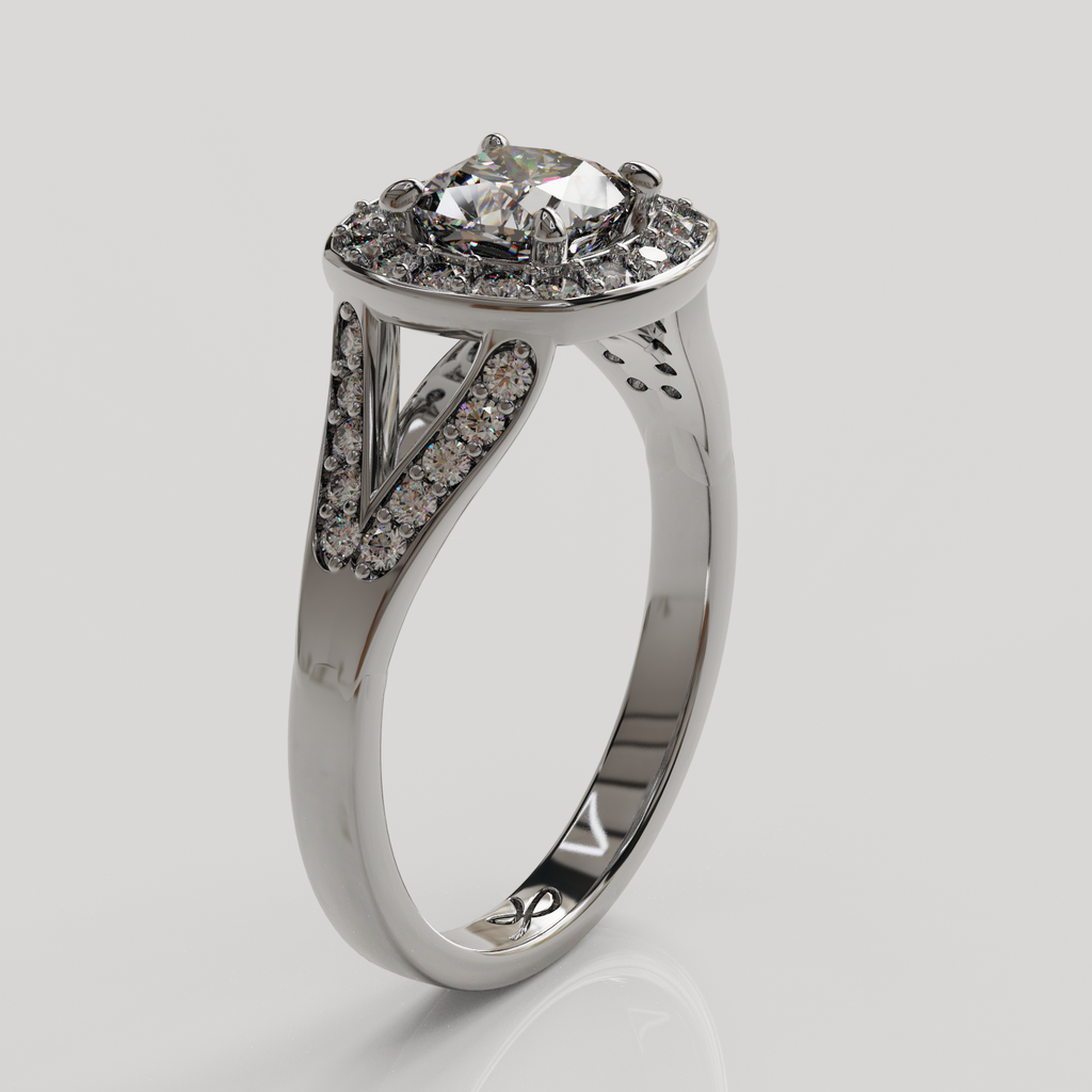 Anillo Halo Royal plata