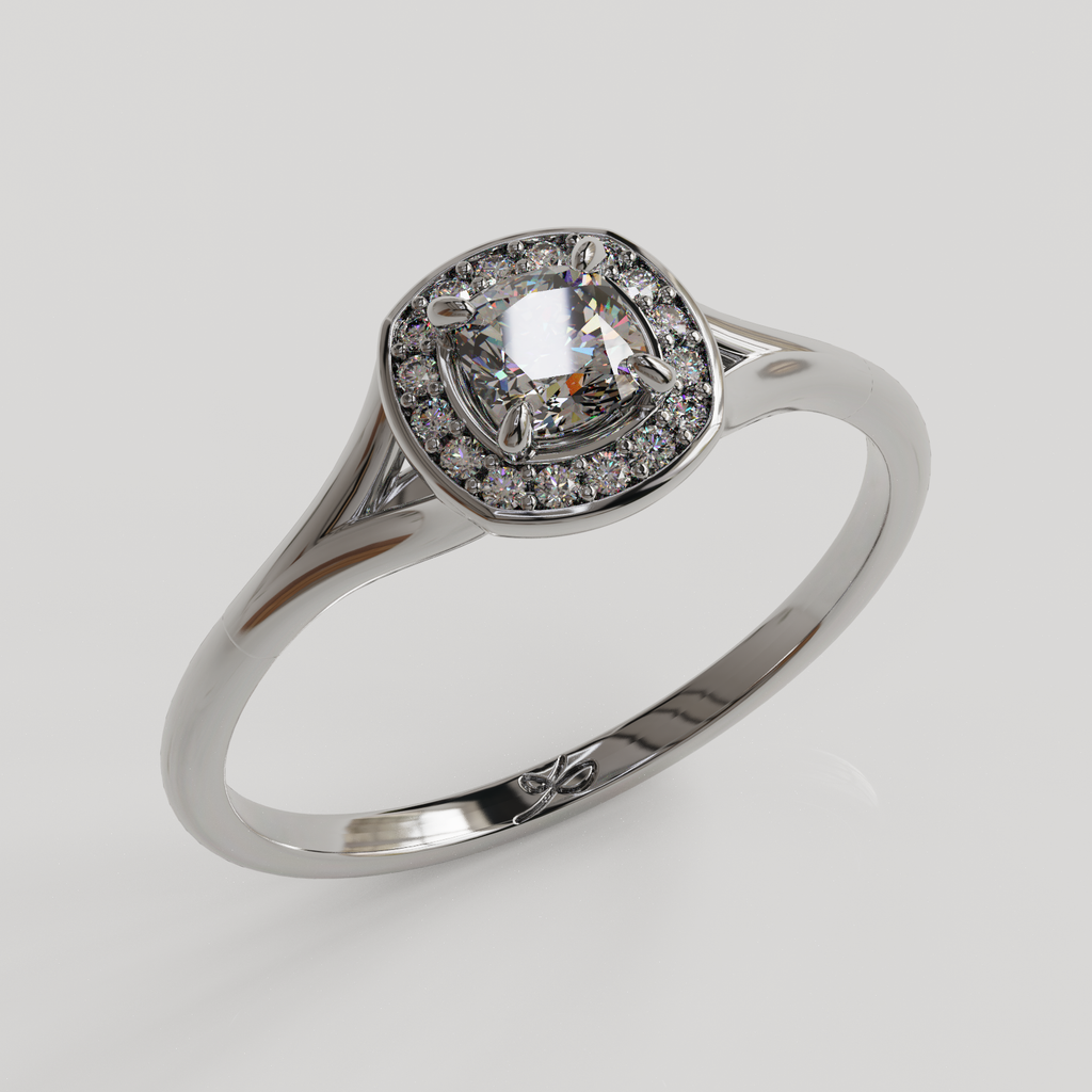 Anillo Halo Majestic plata