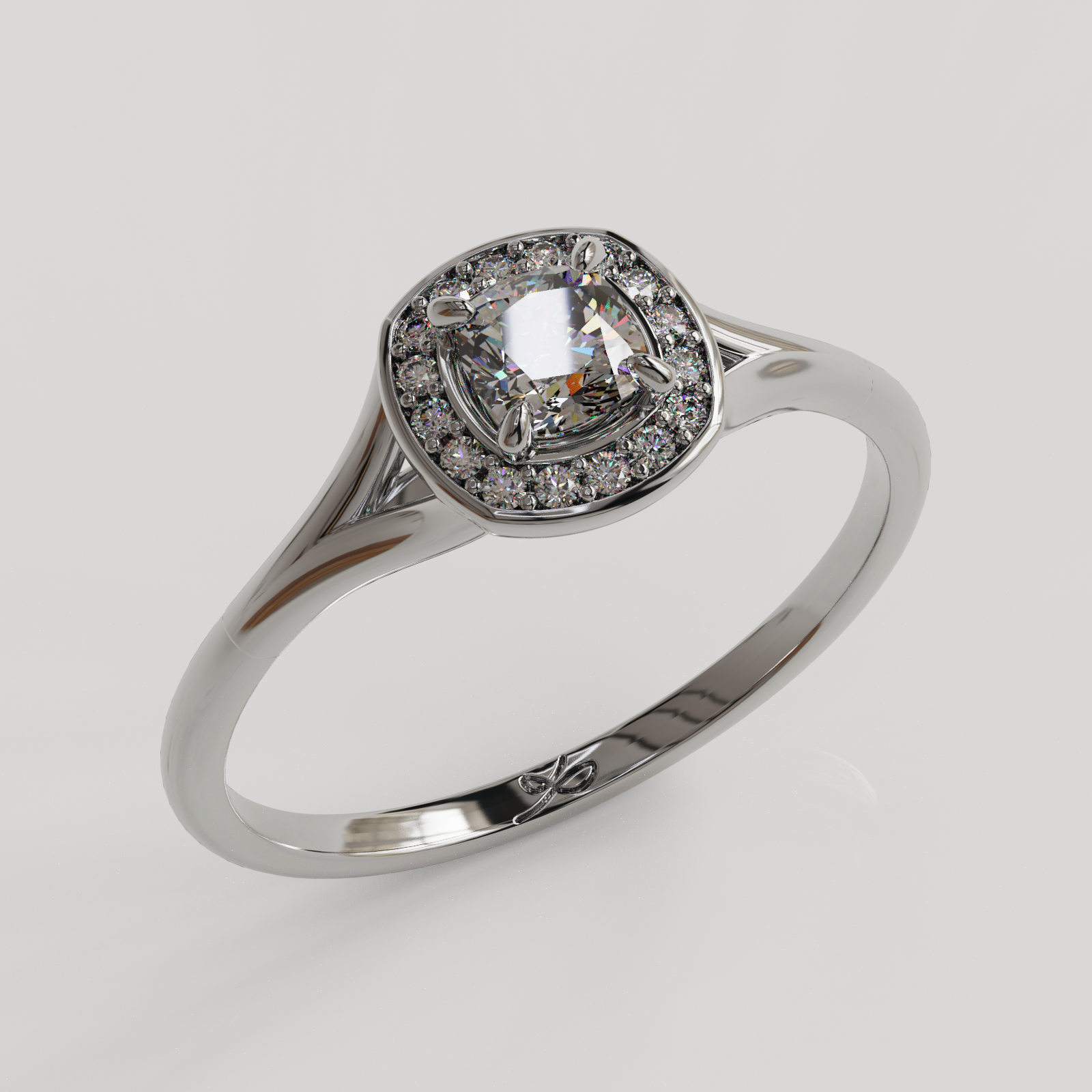 Anillo Halo Majestic plata