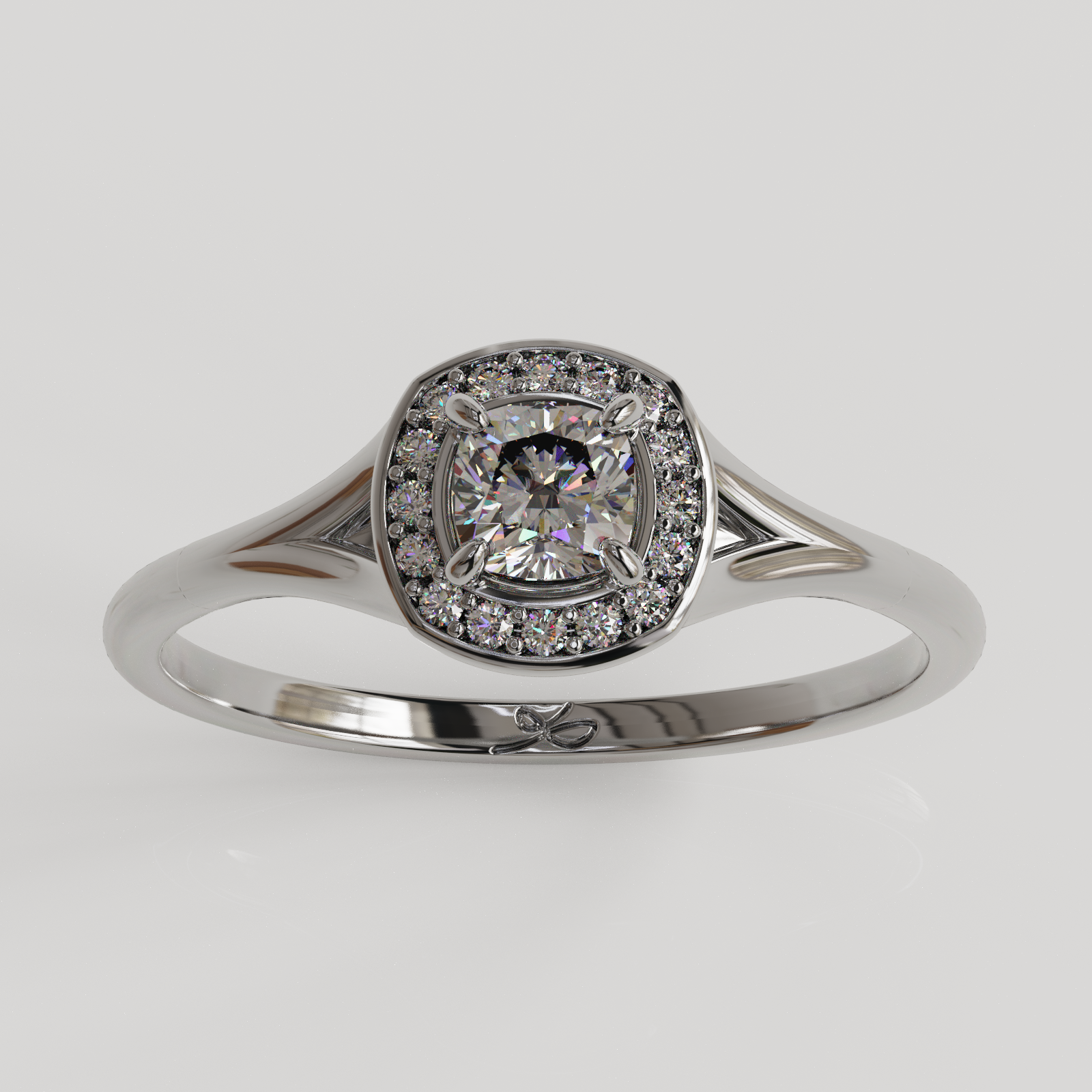Anillo Halo Majestic plata