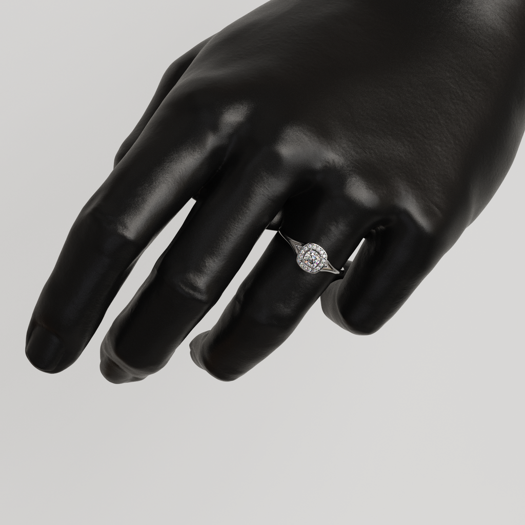 Anillo Halo Majestic plata