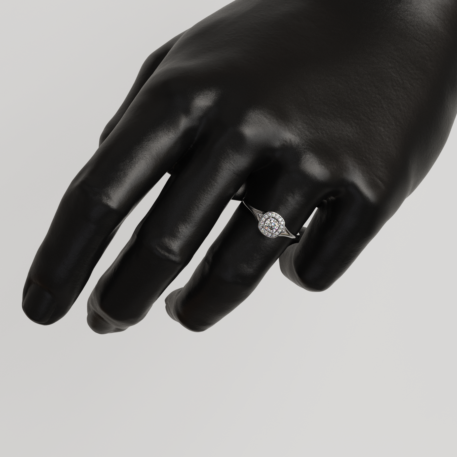 Anillo Halo Majestic plata