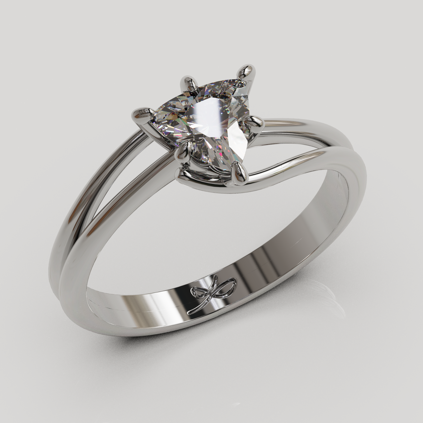 PERSONALIZABLE Anillo Solitario Rosa