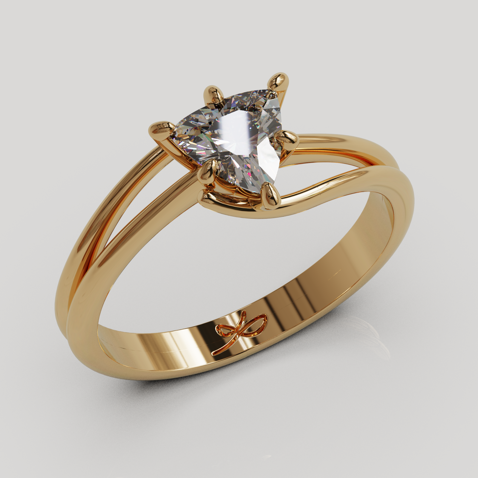 PERSONALIZABLE Anillo Solitario Rosa