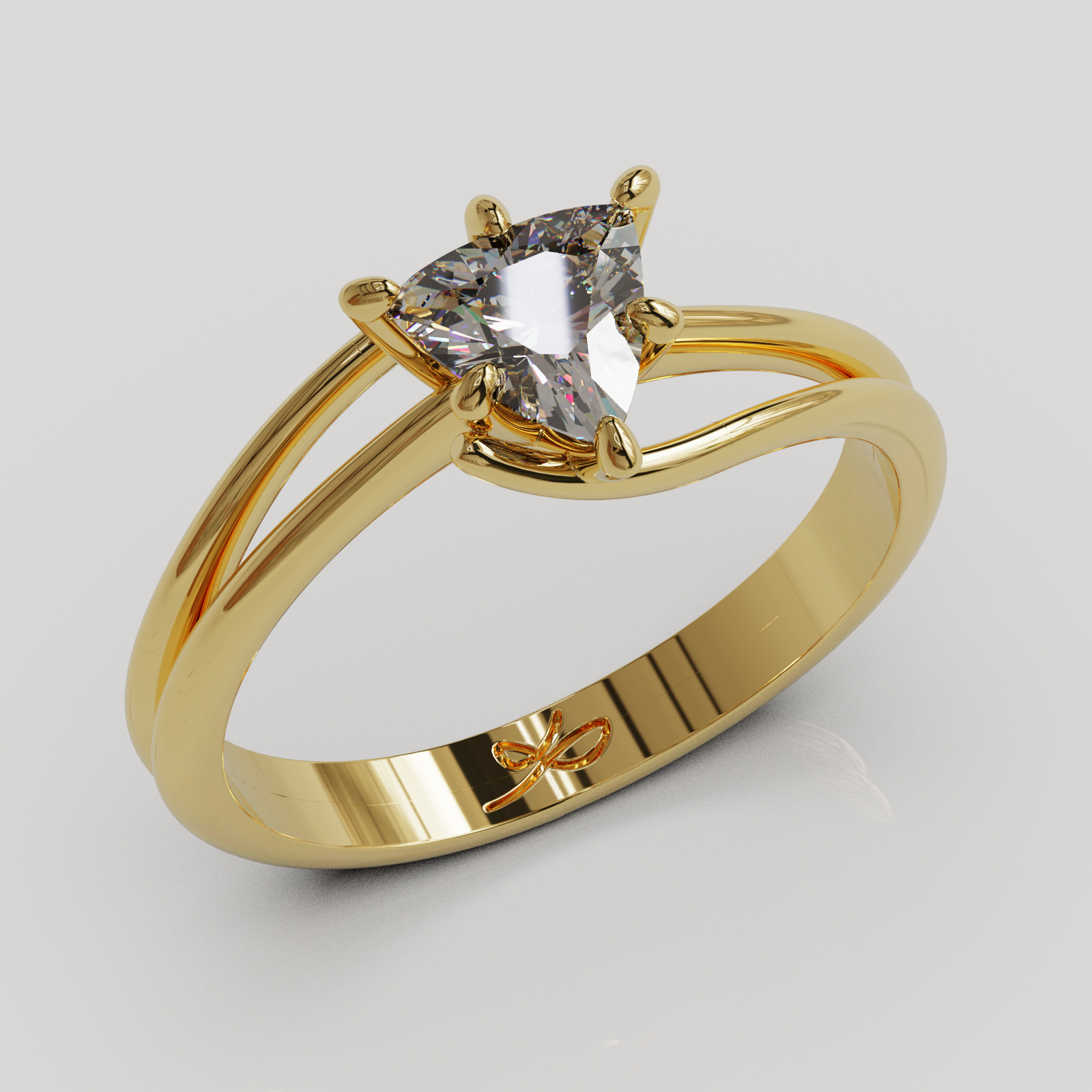 PERSONALIZABLE Anillo Solitario Rosa