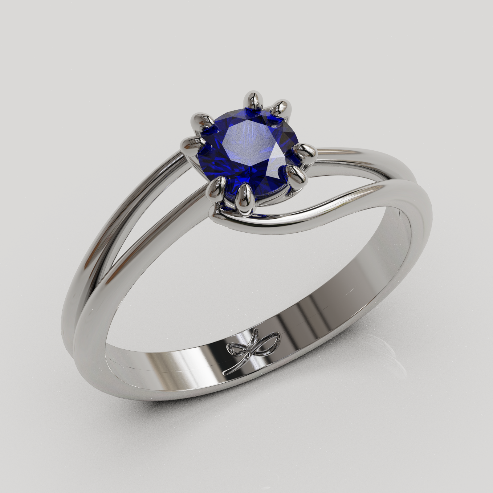 PERSONALIZABLE Anillo Solitario Rosa