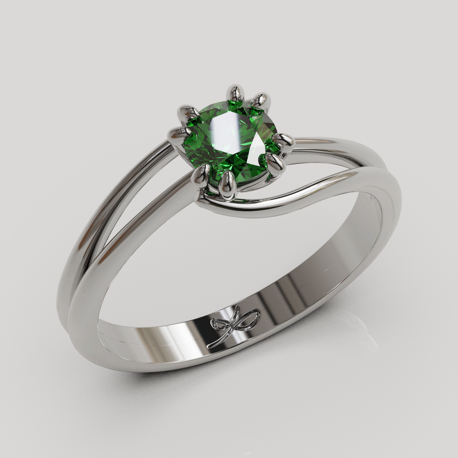 PERSONALIZABLE Anillo Solitario Rosa