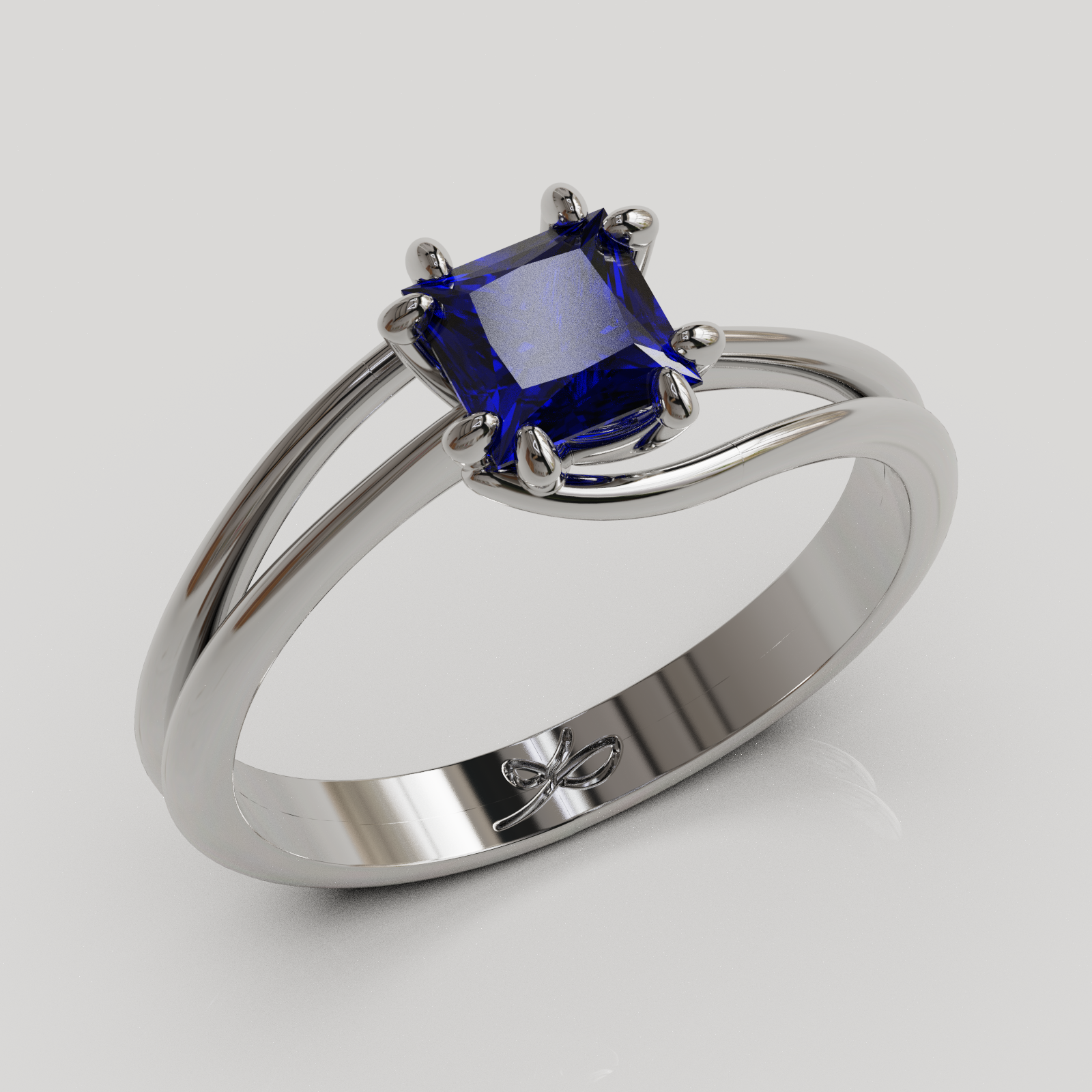 PERSONALIZABLE Anillo Solitario Rosa