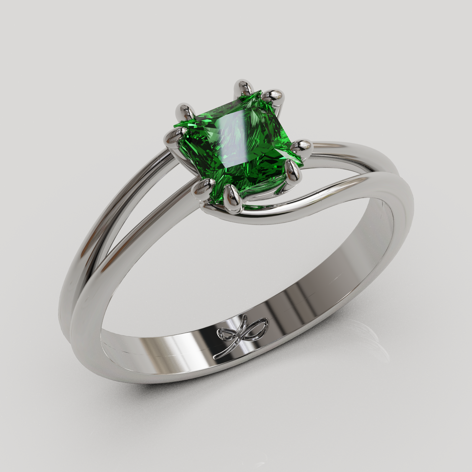 PERSONALIZABLE Anillo Solitario Rosa