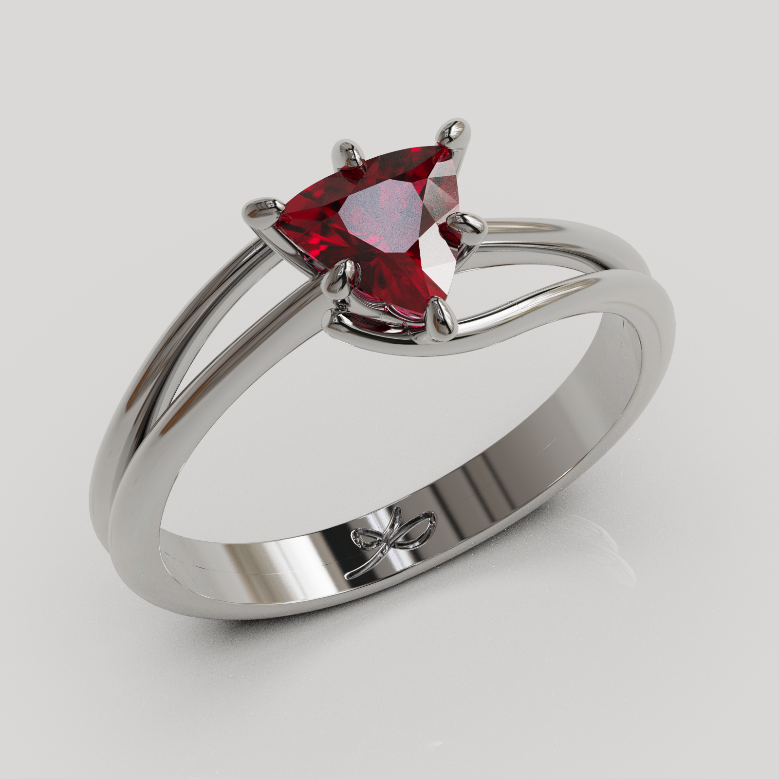 PERSONALIZABLE Anillo Solitario Rosa