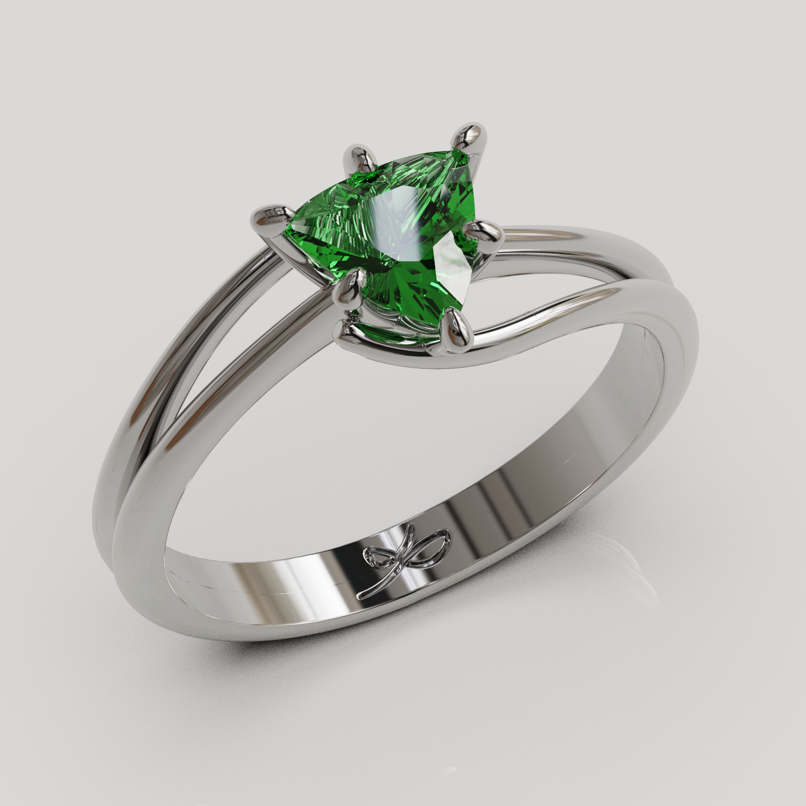 PERSONALIZABLE Anillo Solitario Rosa