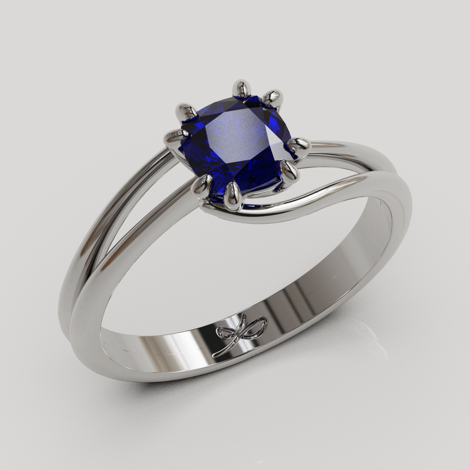 PERSONALIZABLE Anillo Solitario Rosa