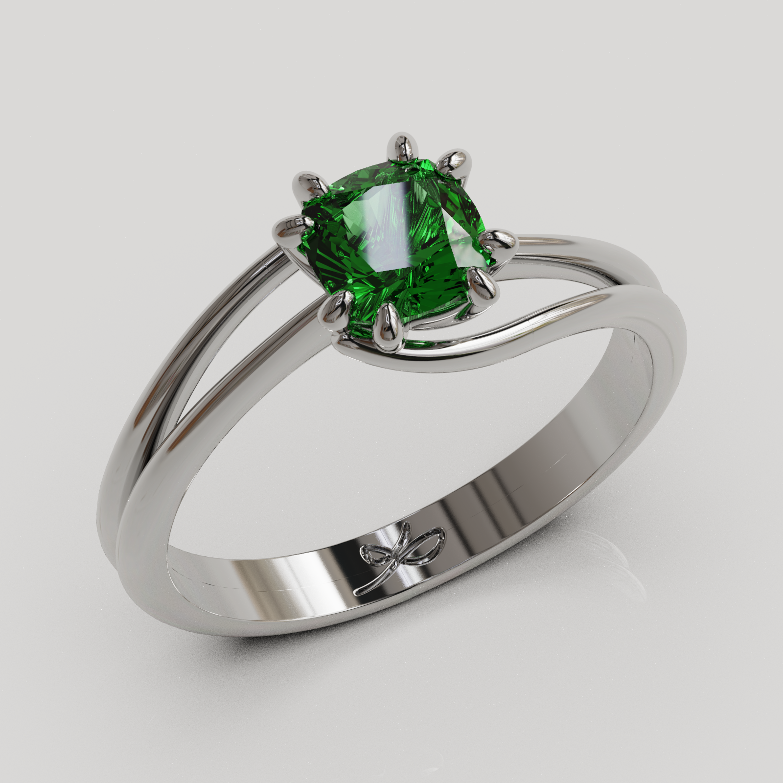 PERSONALIZABLE Anillo Solitario Rosa