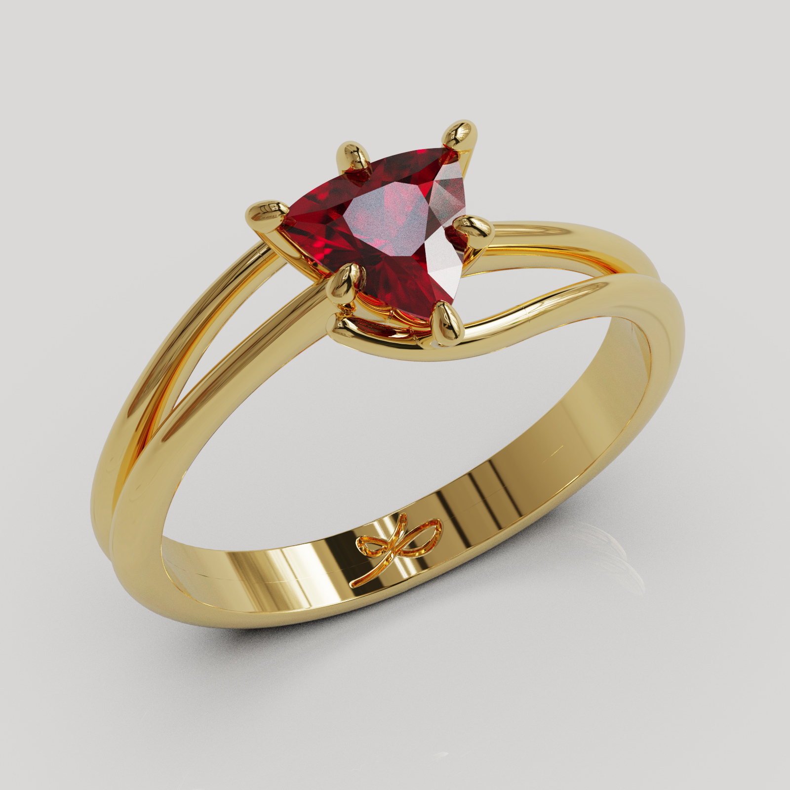 PERSONALIZABLE Anillo Solitario Rosa