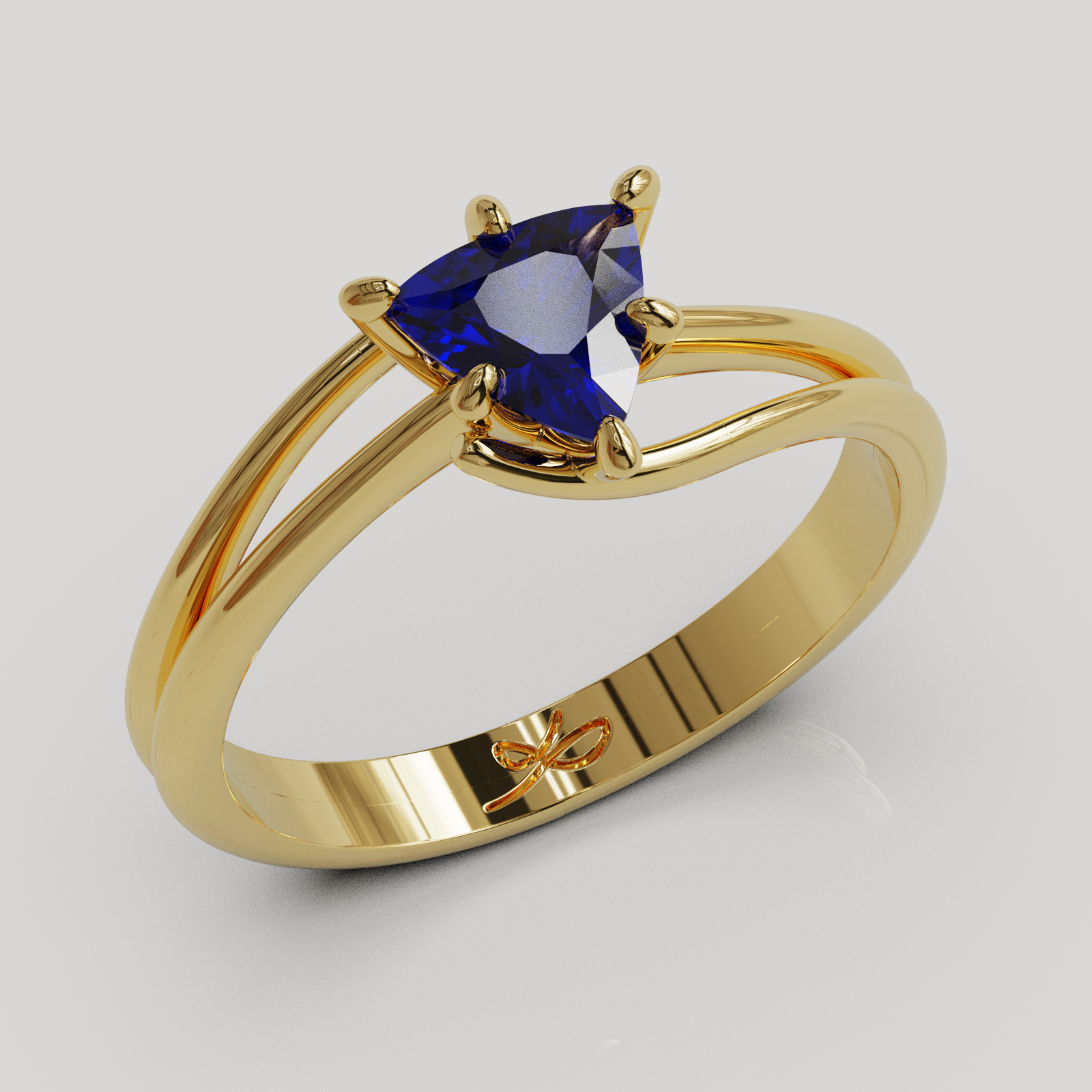 PERSONALIZABLE Anillo Solitario Rosa