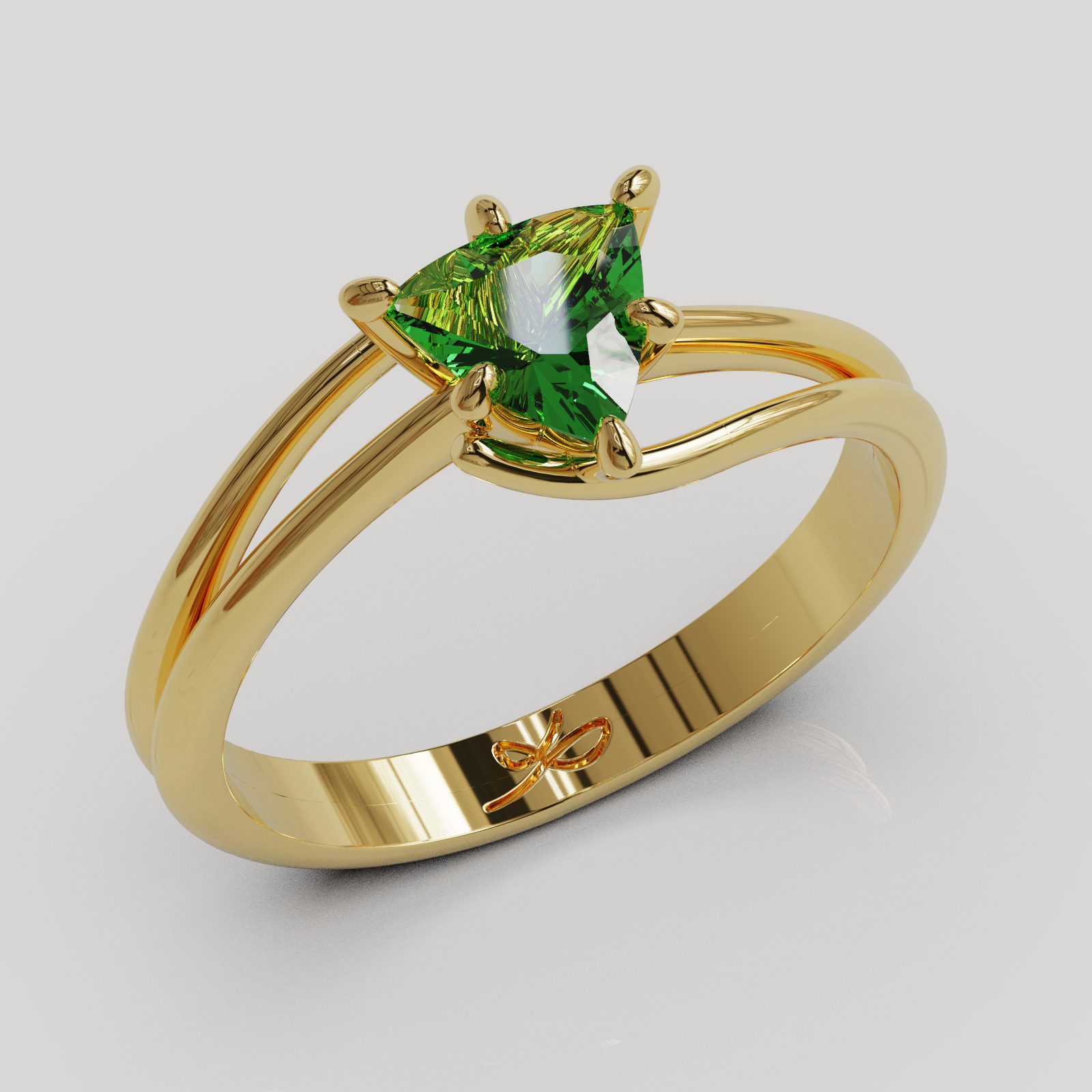 PERSONALIZABLE Anillo Solitario Rosa