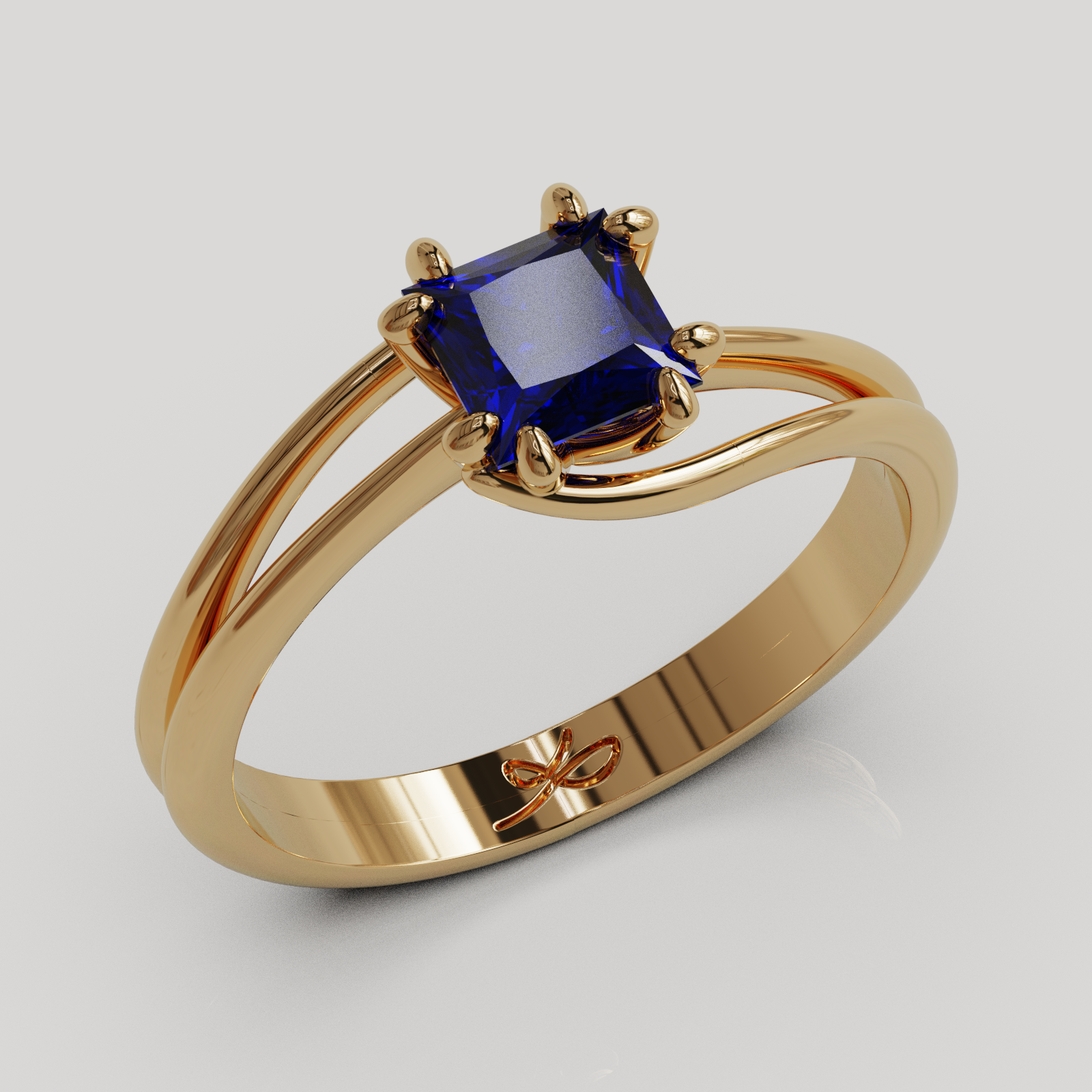 PERSONALIZABLE Anillo Solitario Rosa