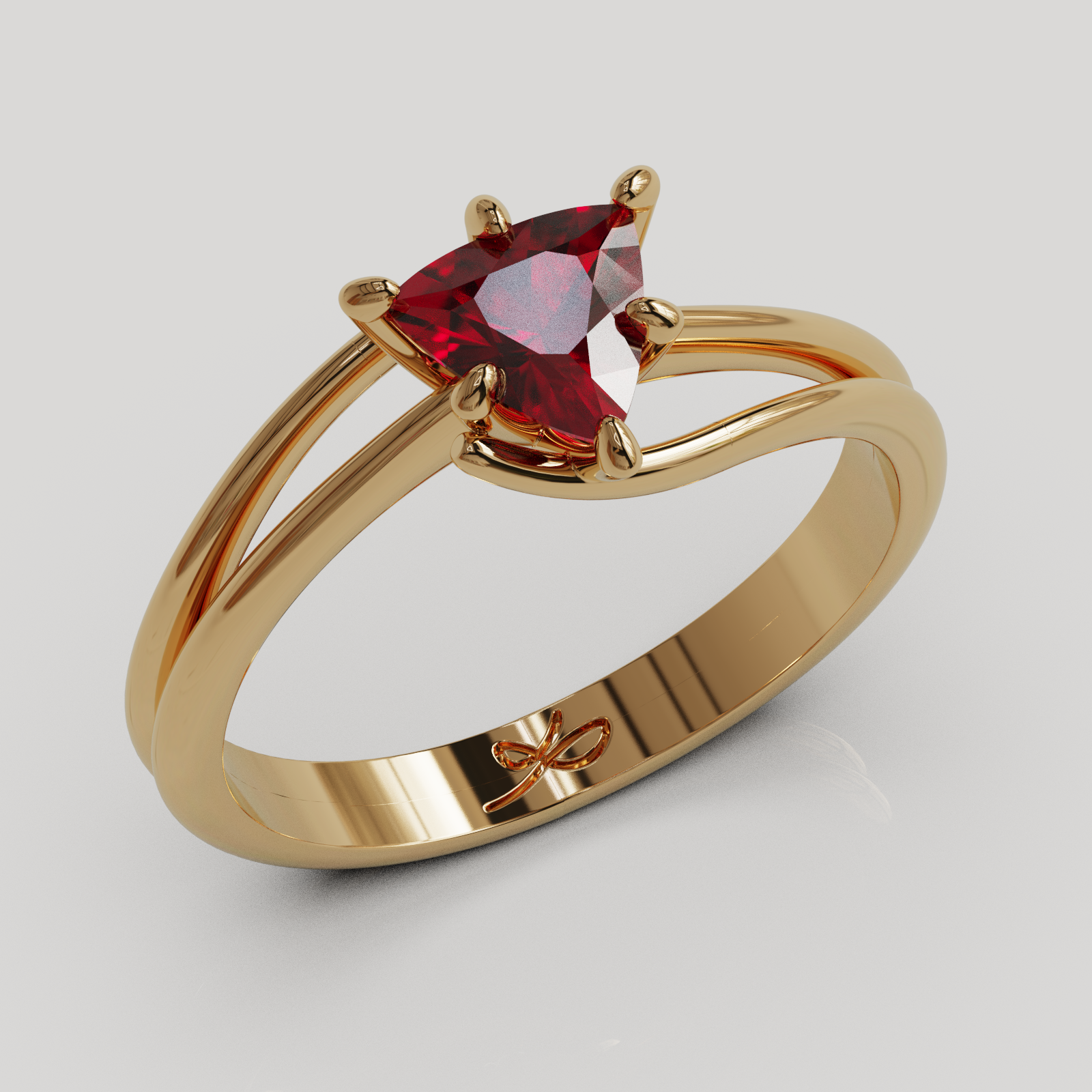 PERSONALIZABLE Anillo Solitario Rosa