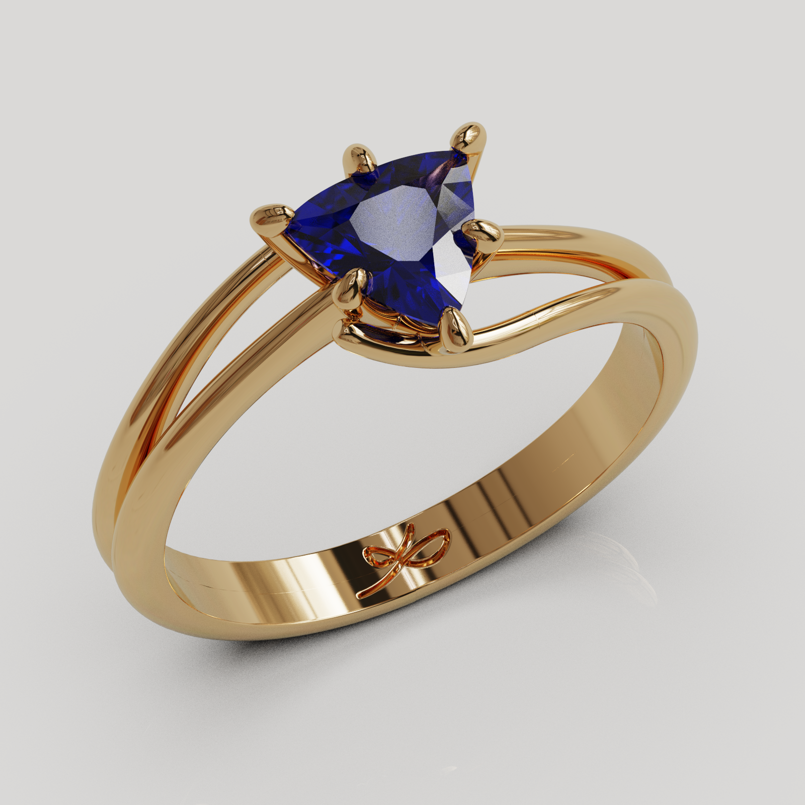 PERSONALIZABLE Anillo Solitario Rosa