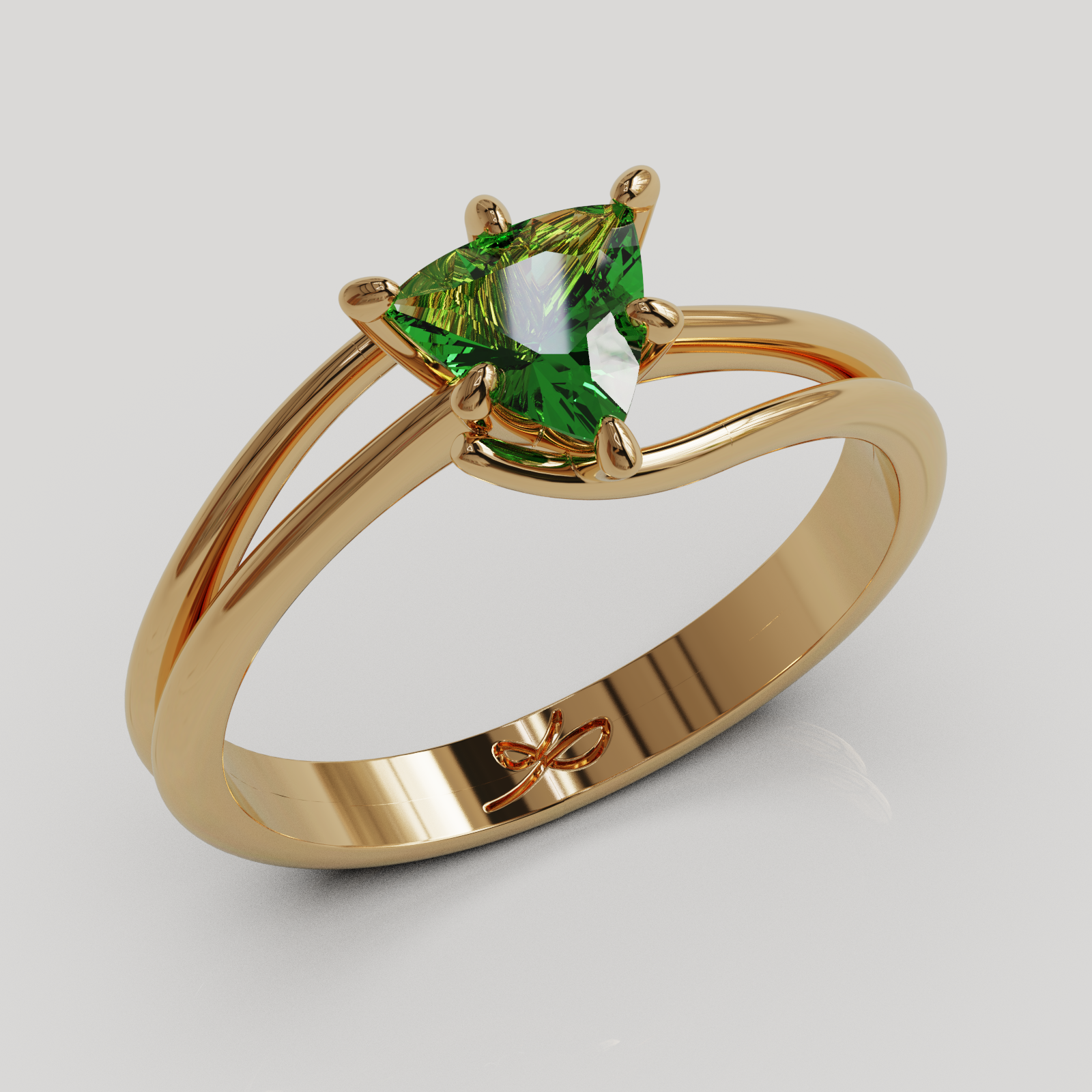 PERSONALIZABLE Anillo Solitario Rosa