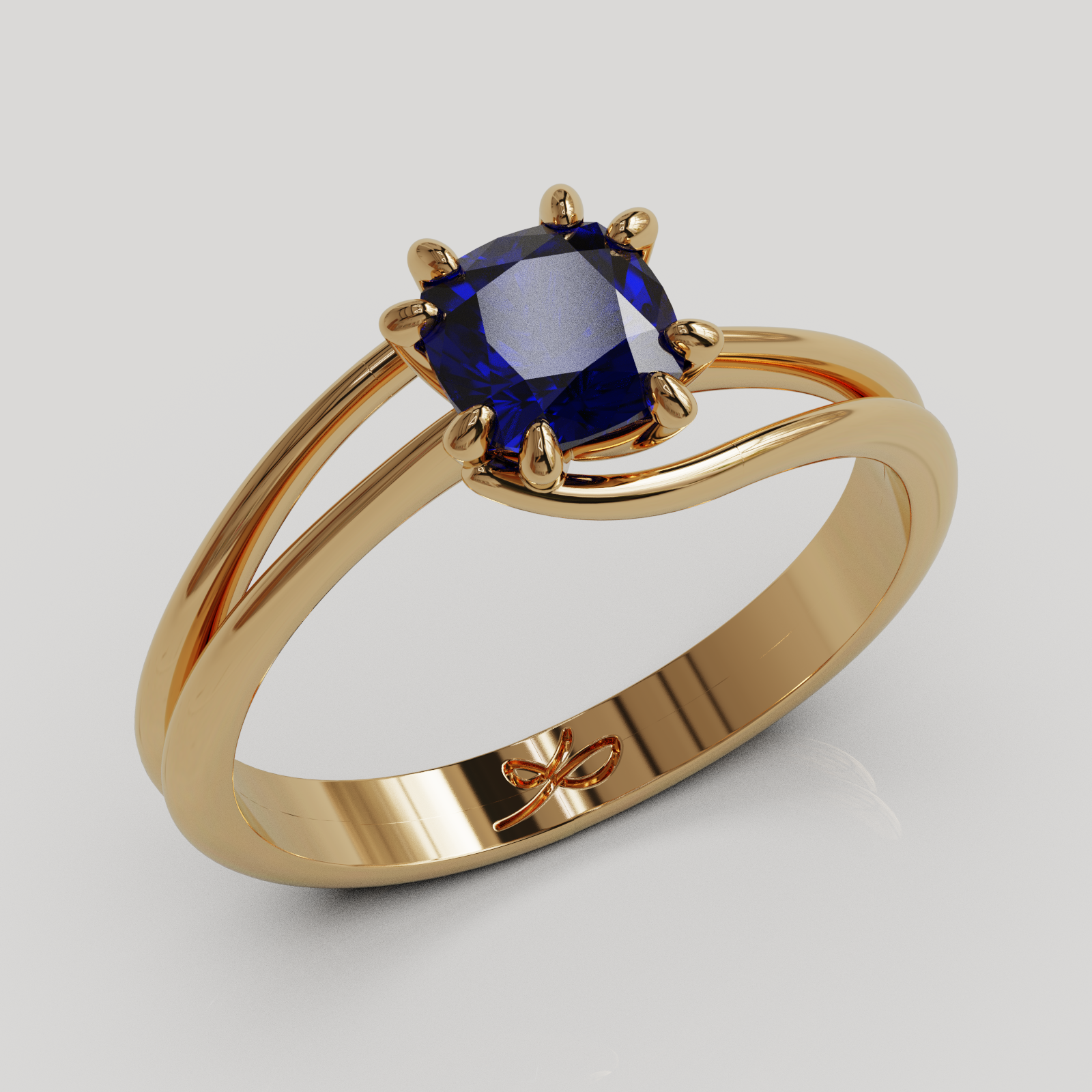 PERSONALIZABLE Anillo Solitario Rosa