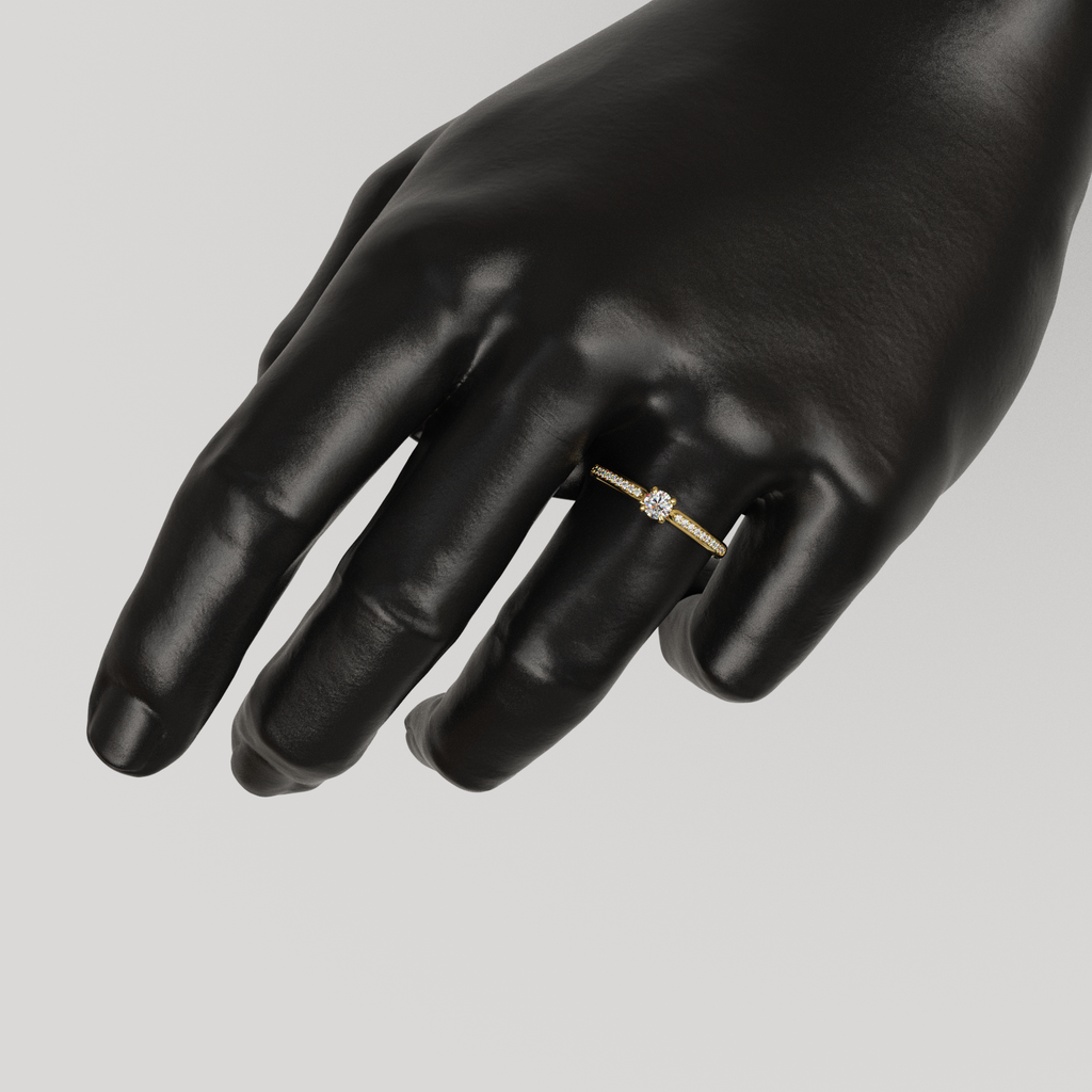 Anillo de Compromiso Firefly con Diamantes Laterales