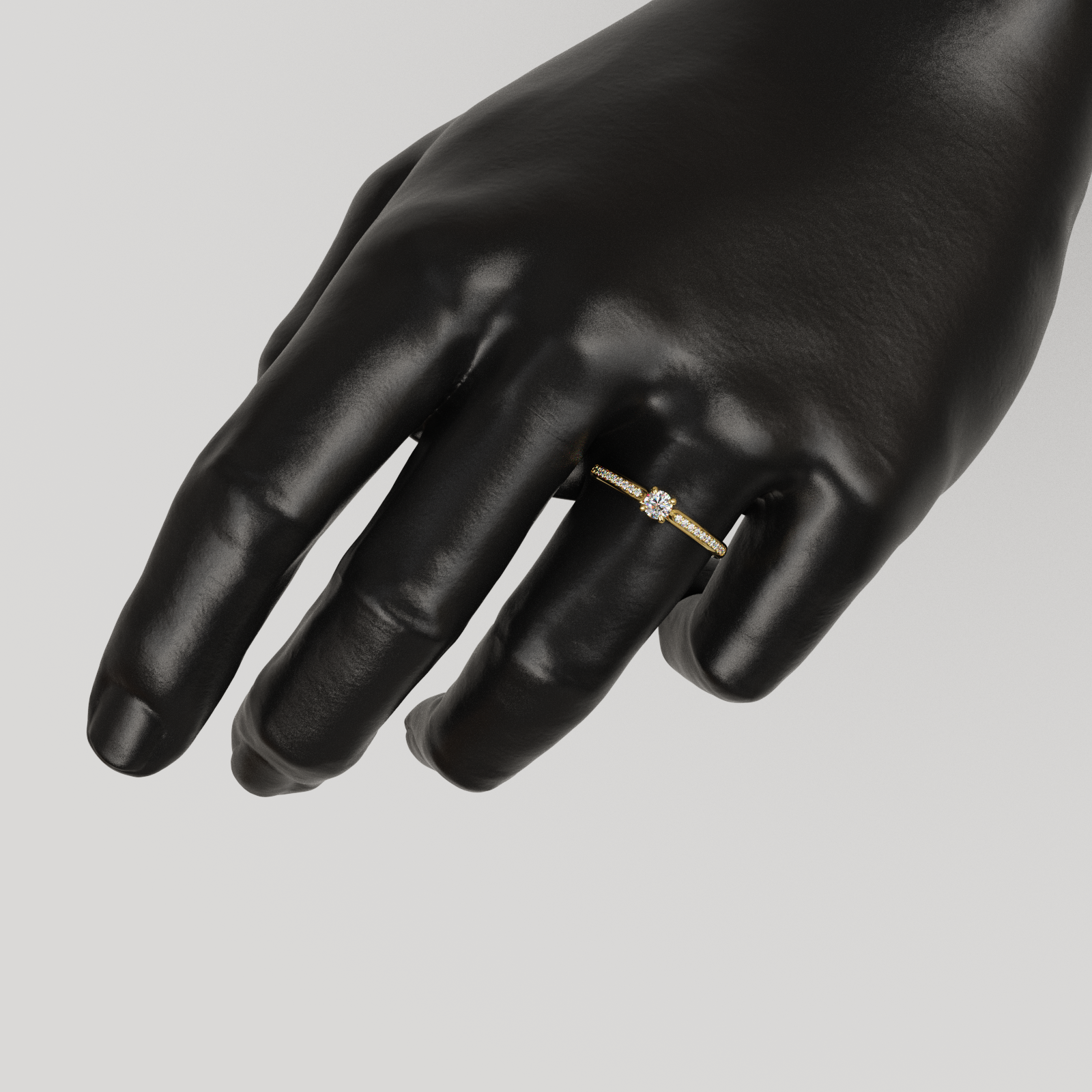 Anillo de Compromiso Firefly con Diamantes Laterales