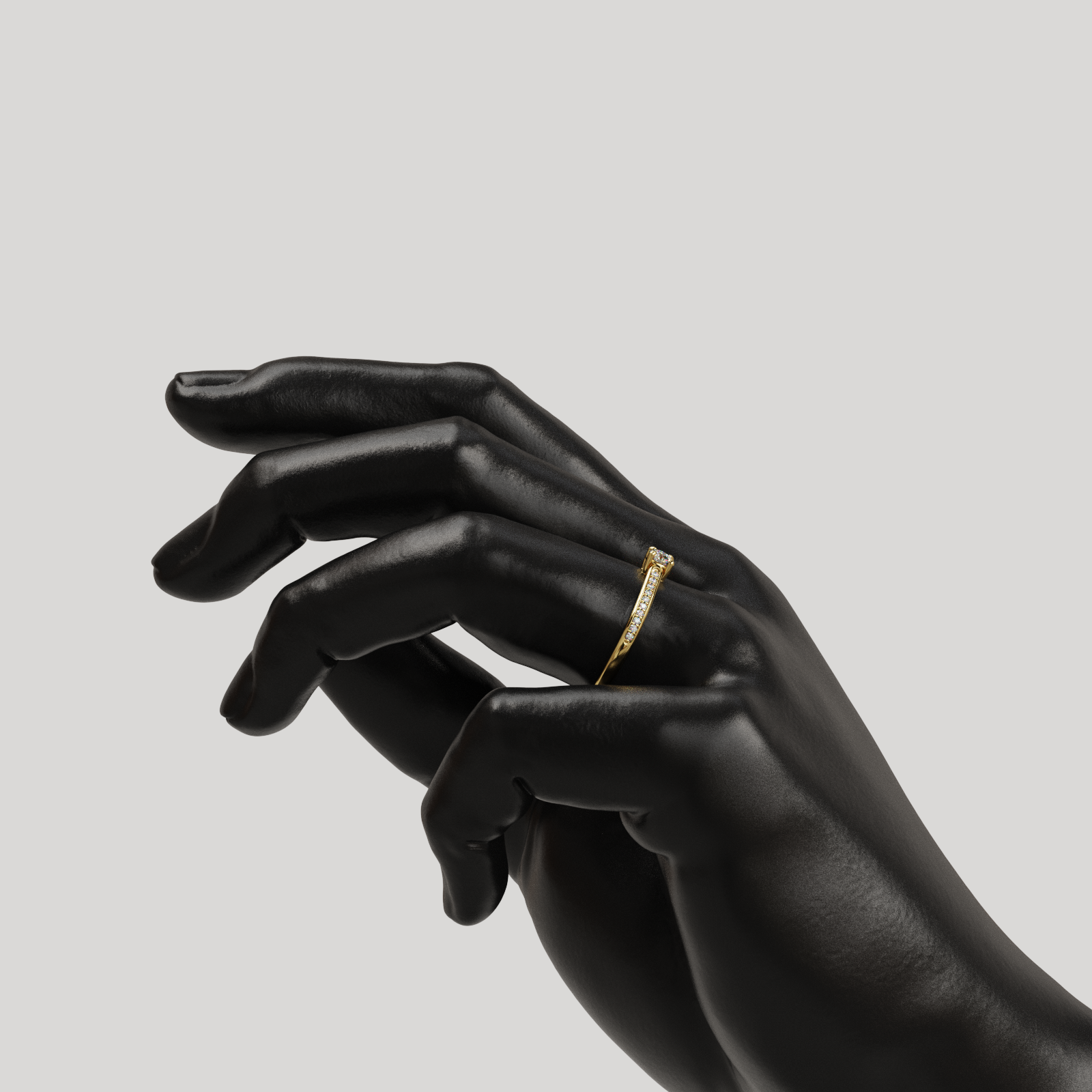 Anillo de Compromiso Firefly con Diamantes Laterales